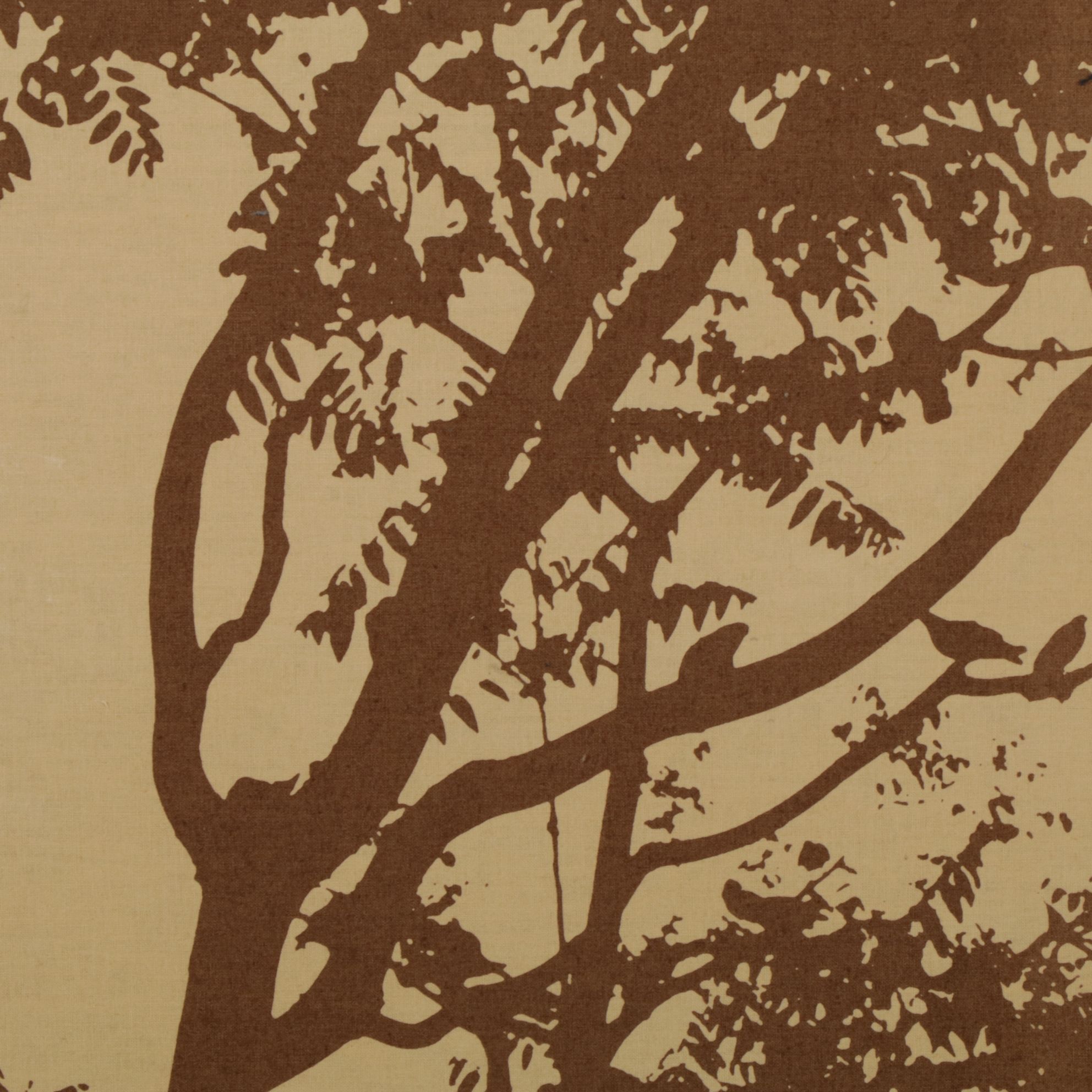 Marimekko "Maija Isola: Tuuli" Stretched Fabric with Branch Silhouettes, 1972