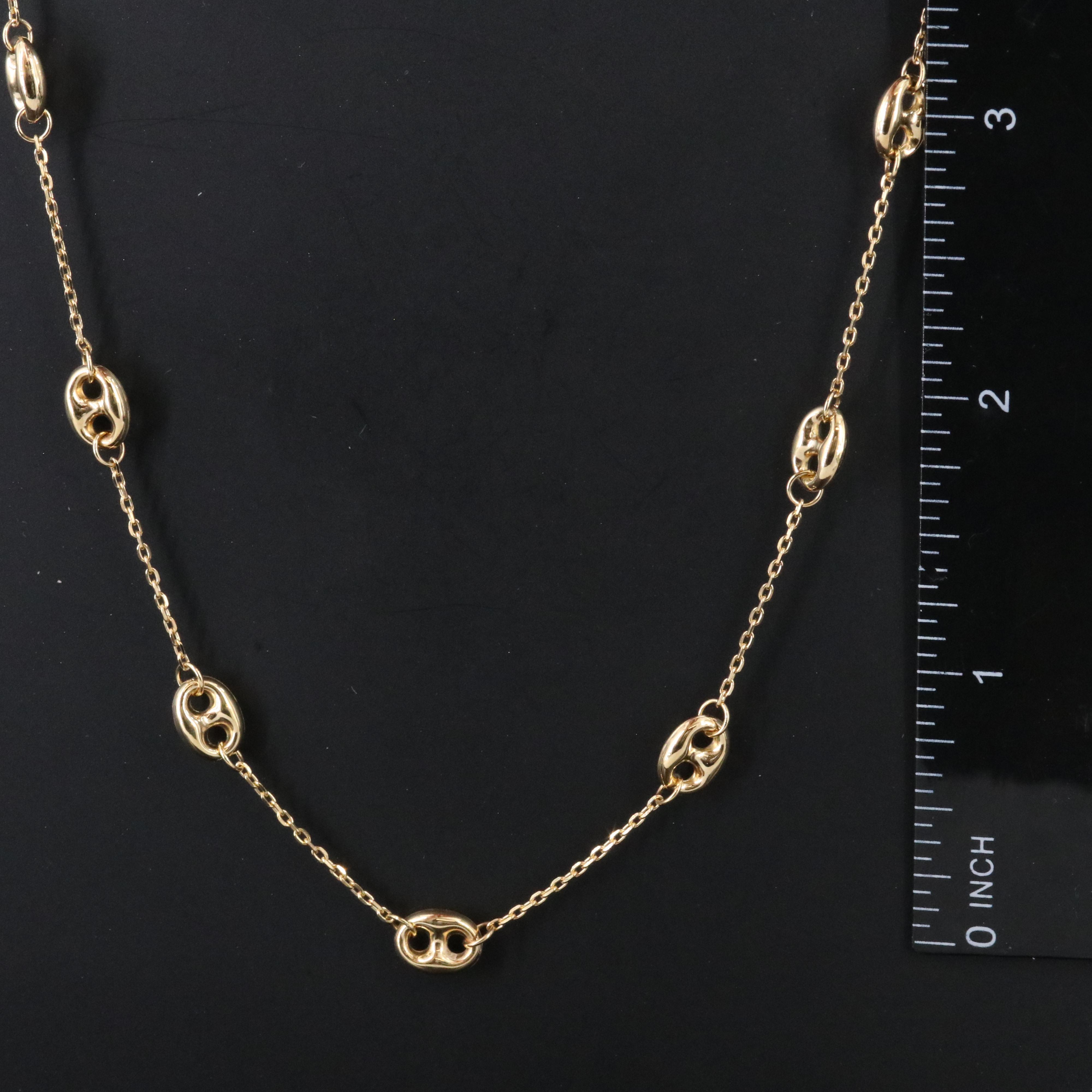 Italian 10K Station Necklace