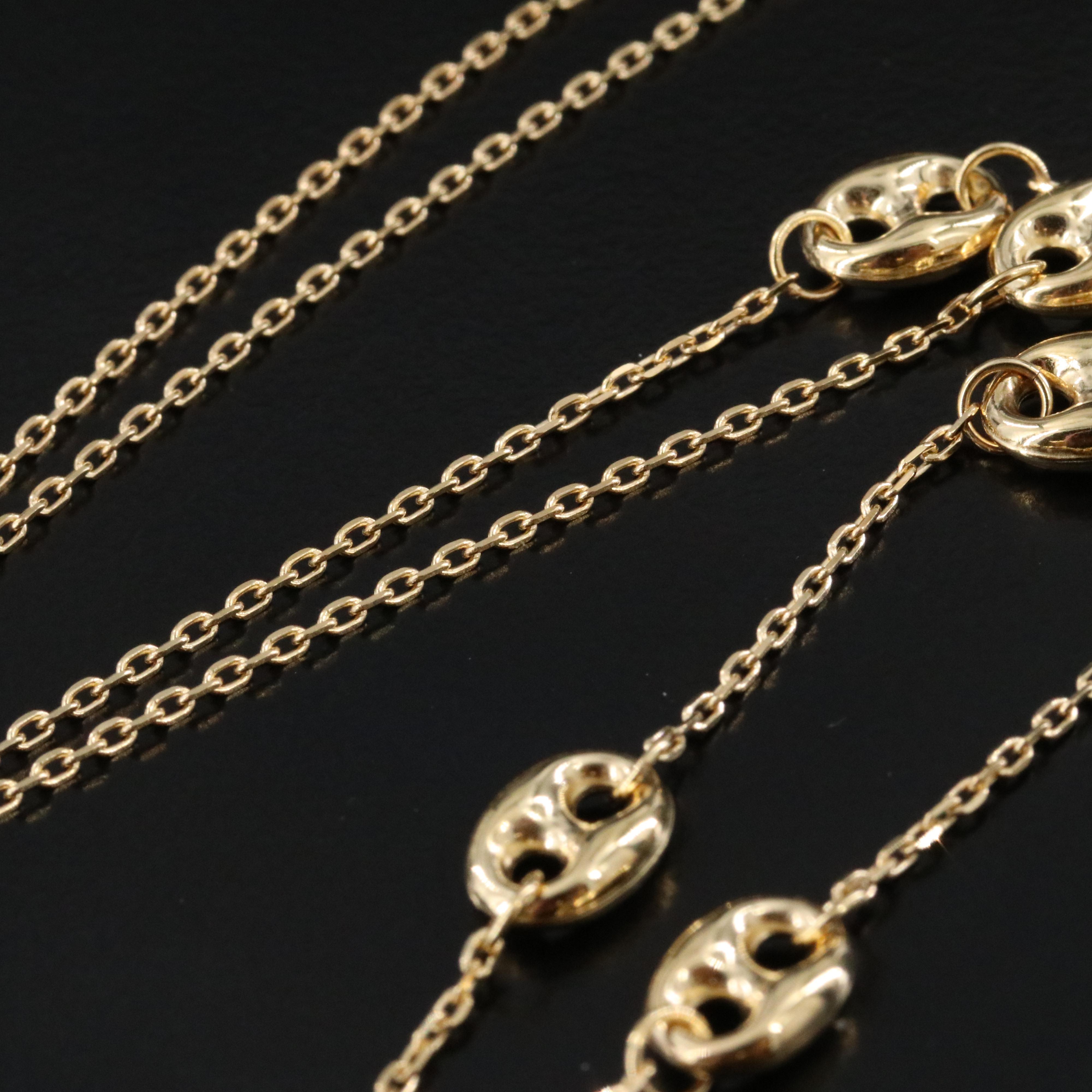 Italian 10K Station Necklace