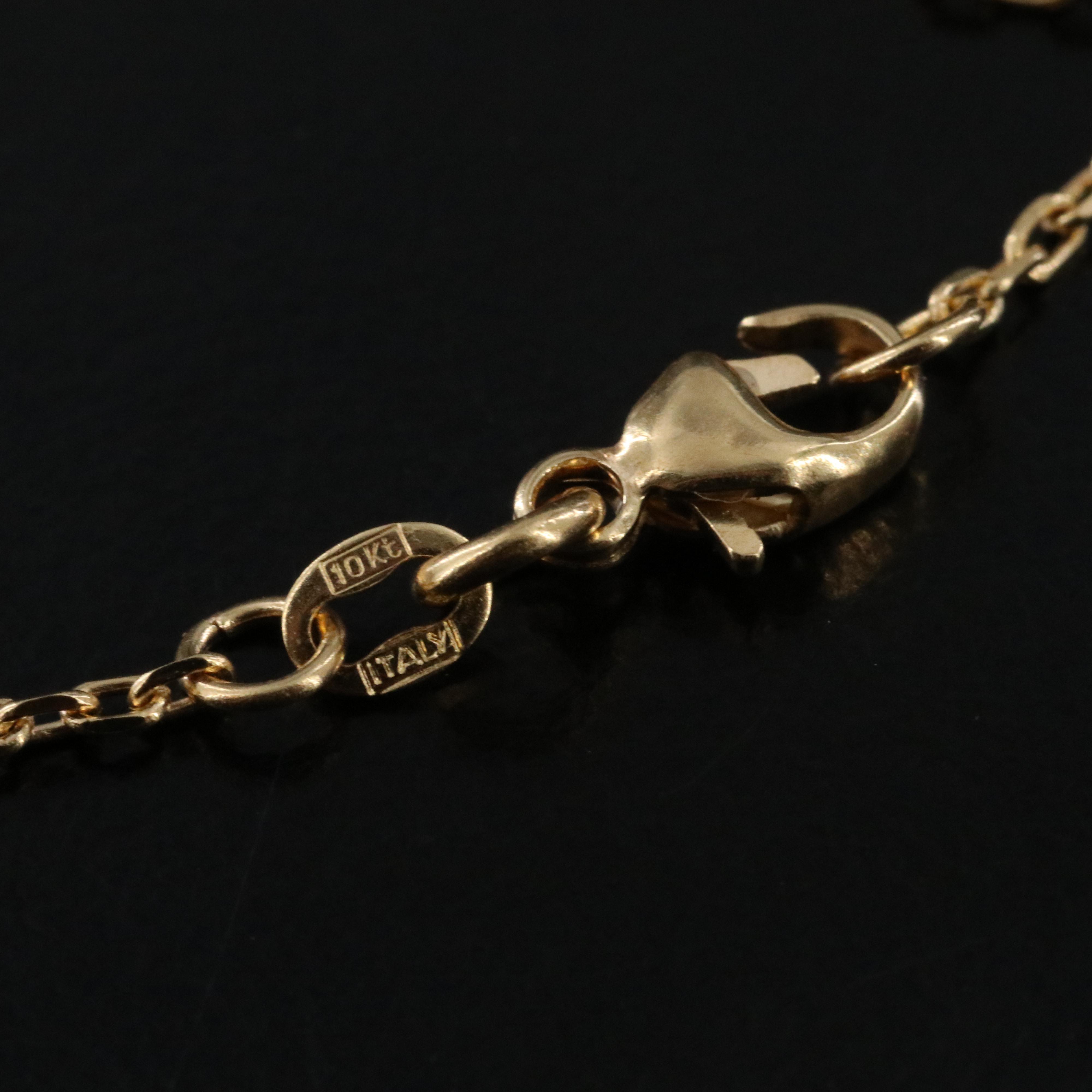 Italian 10K Station Necklace