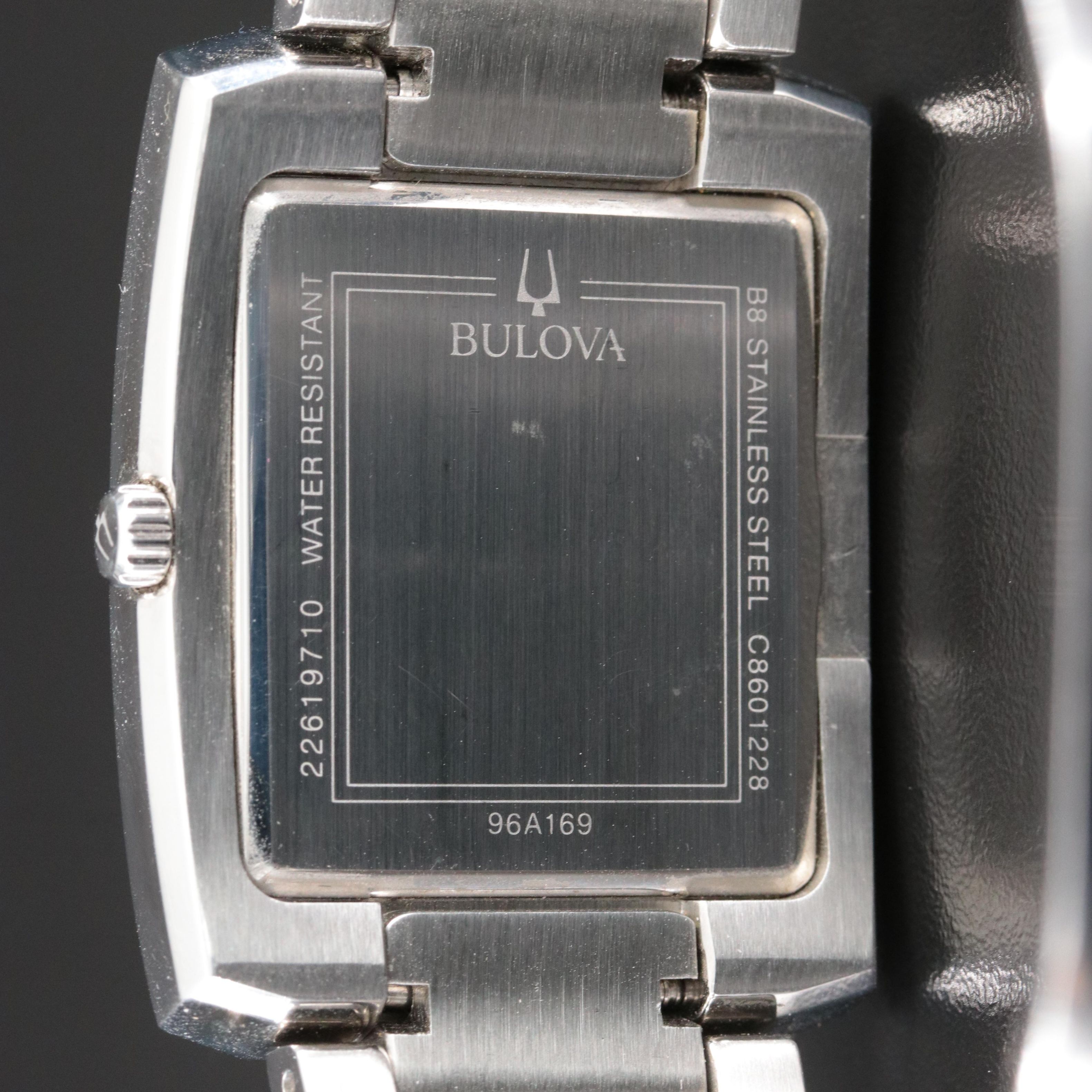 Bulova Classic Stainless Steel Blue Dial Quartz Watch