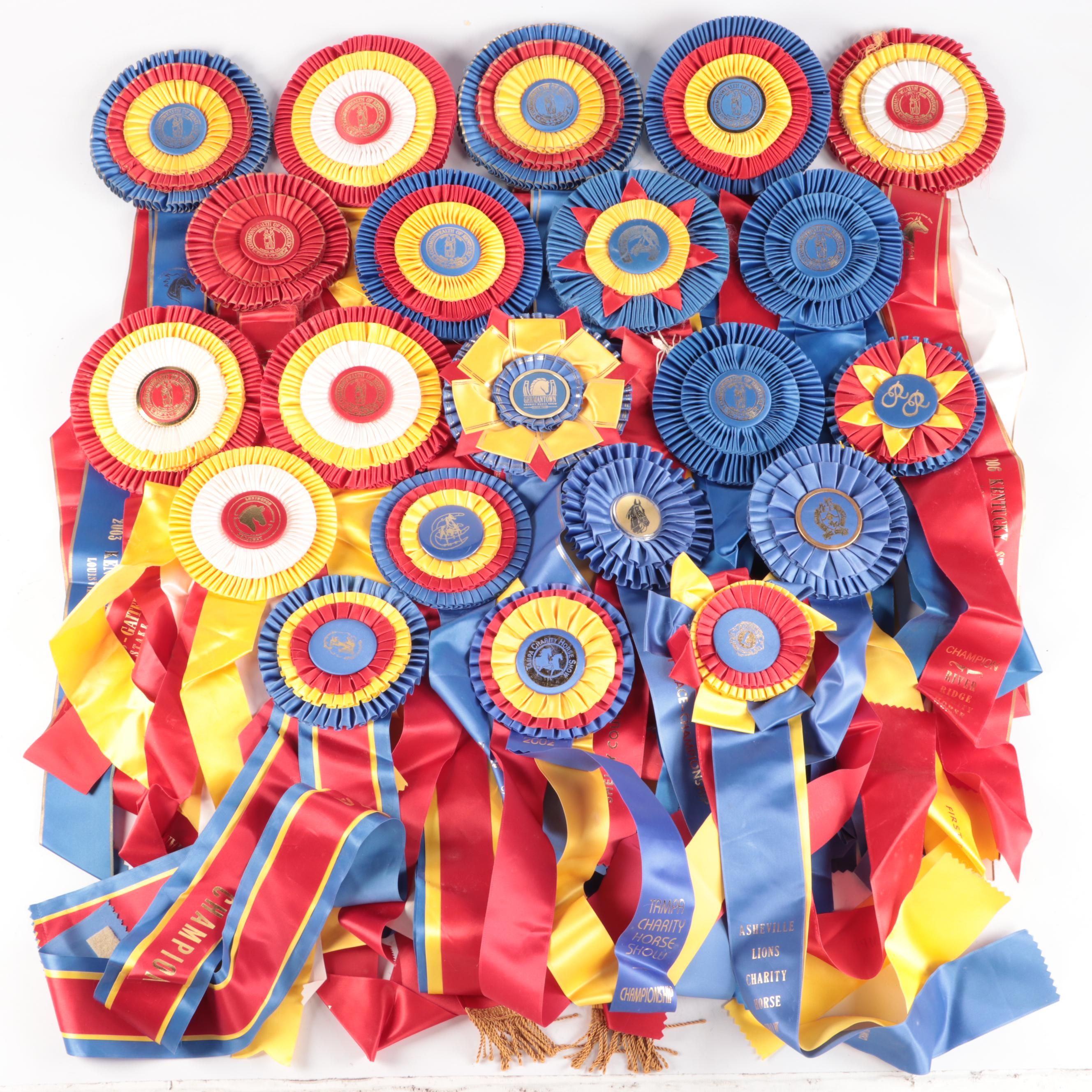 Kentucky State Fair and More Saddlebred Equestrian Award Ribbons