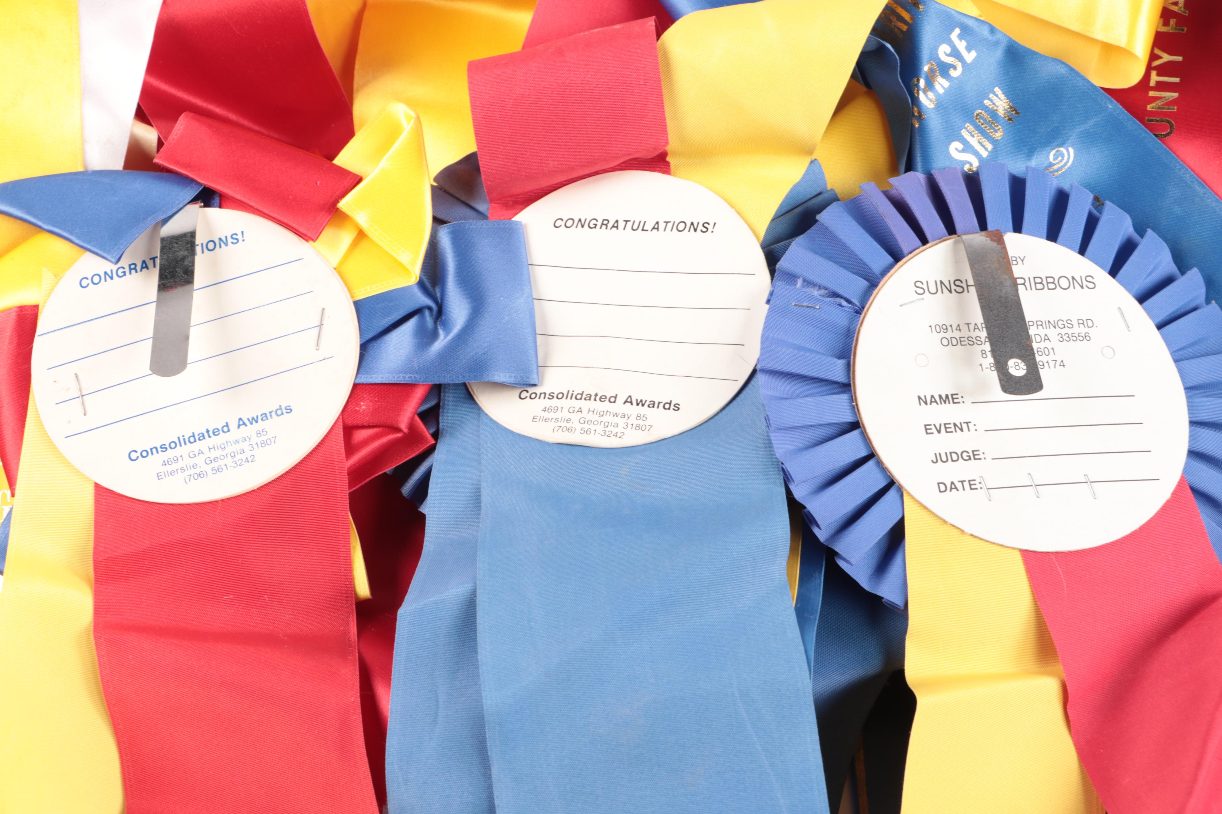 Kentucky State Fair and More Saddlebred Equestrian Award Ribbons