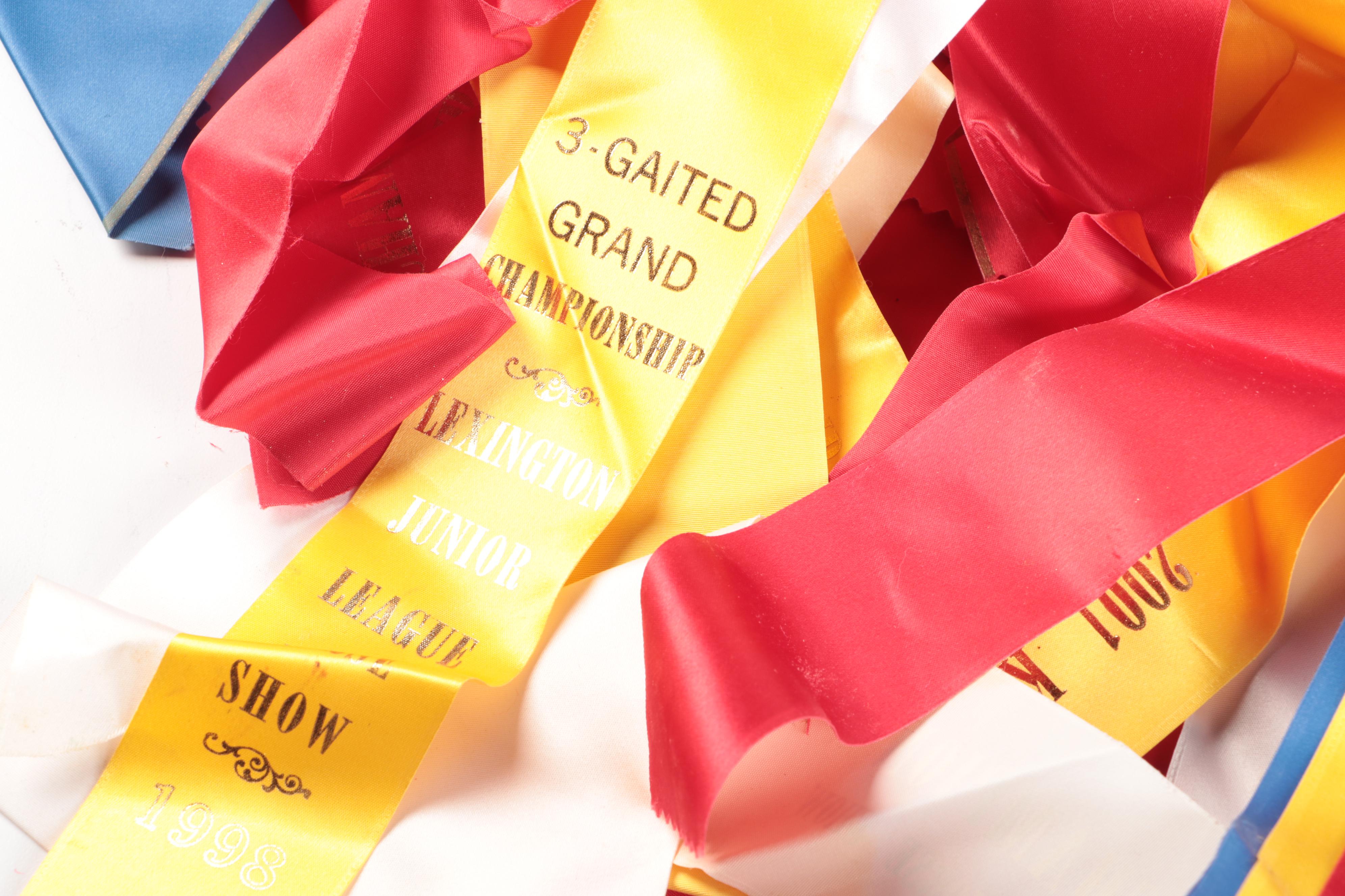 Kentucky State Fair and More Saddlebred Equestrian Award Ribbons