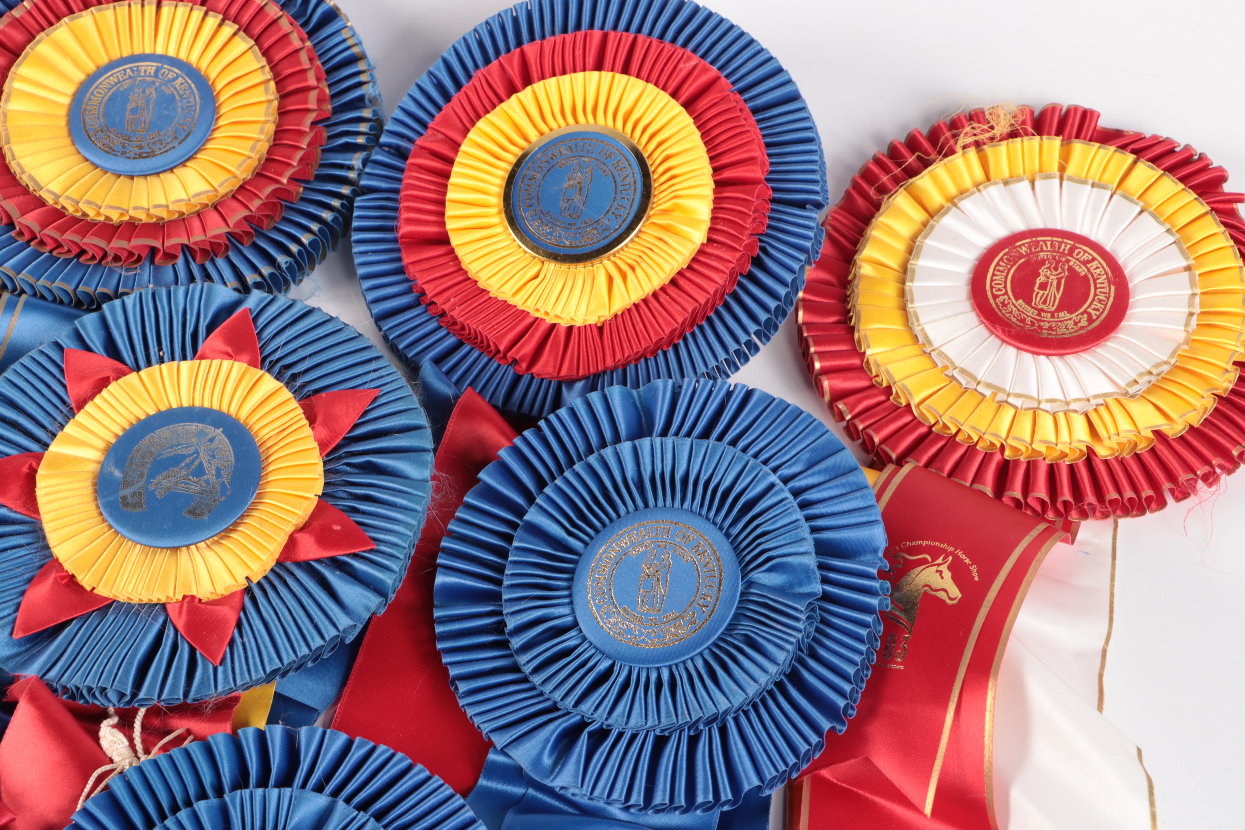 Kentucky State Fair and More Saddlebred Equestrian Award Ribbons
