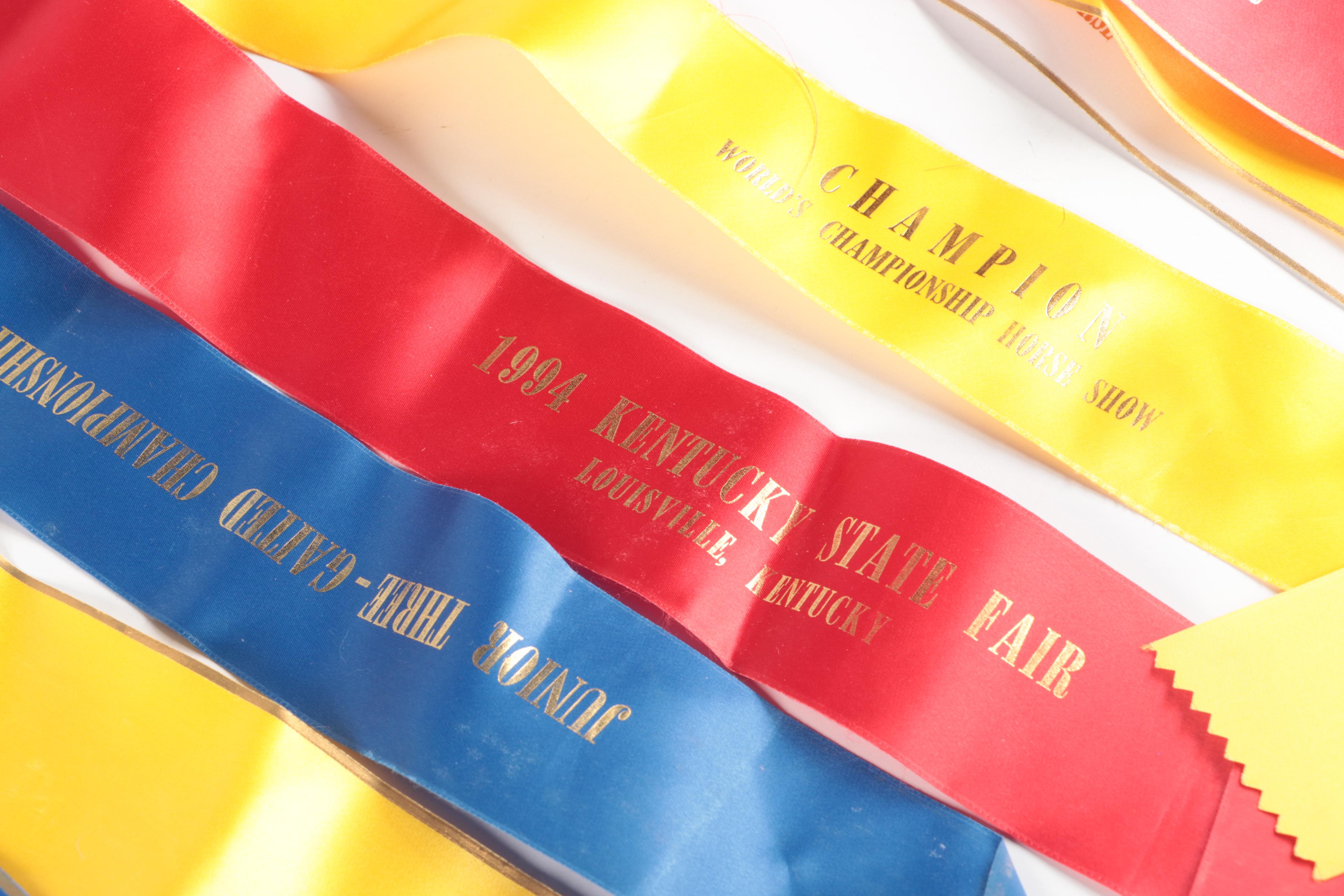 Kentucky State Fair and More Saddlebred Equestrian Award Ribbons