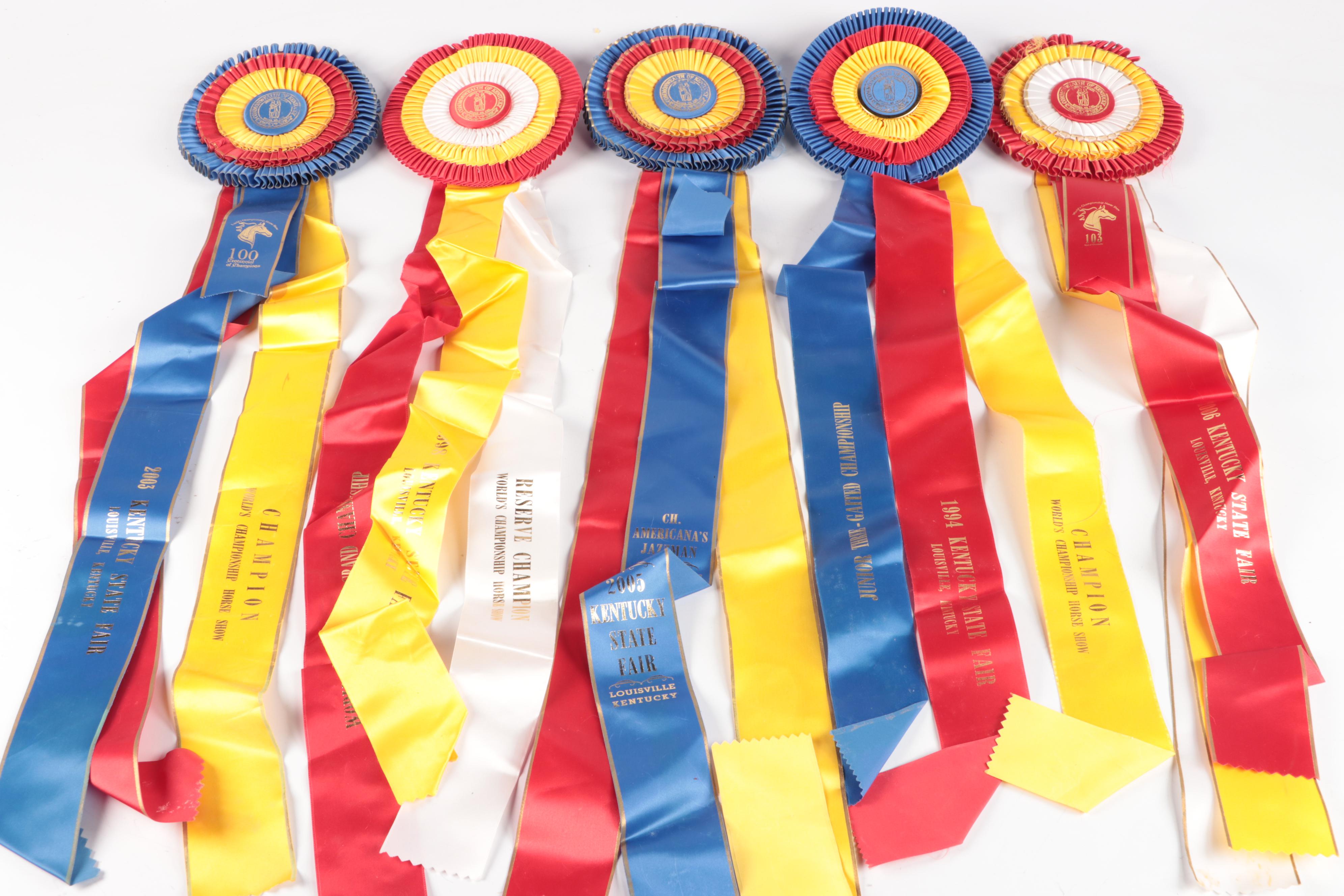 Kentucky State Fair and More Saddlebred Equestrian Award Ribbons