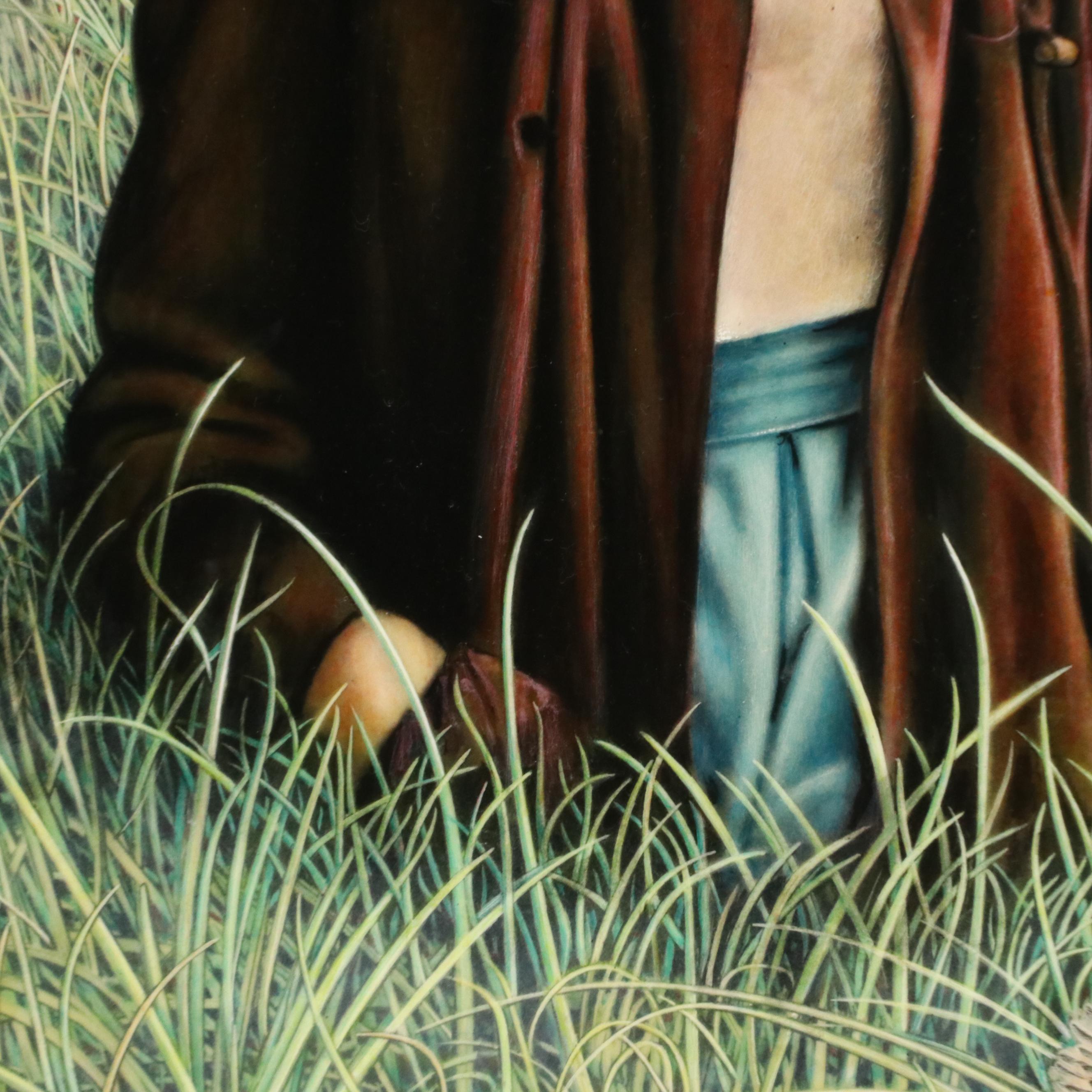 Reid Gardner Oil and Tempera Painting "Hummingbird," 1972