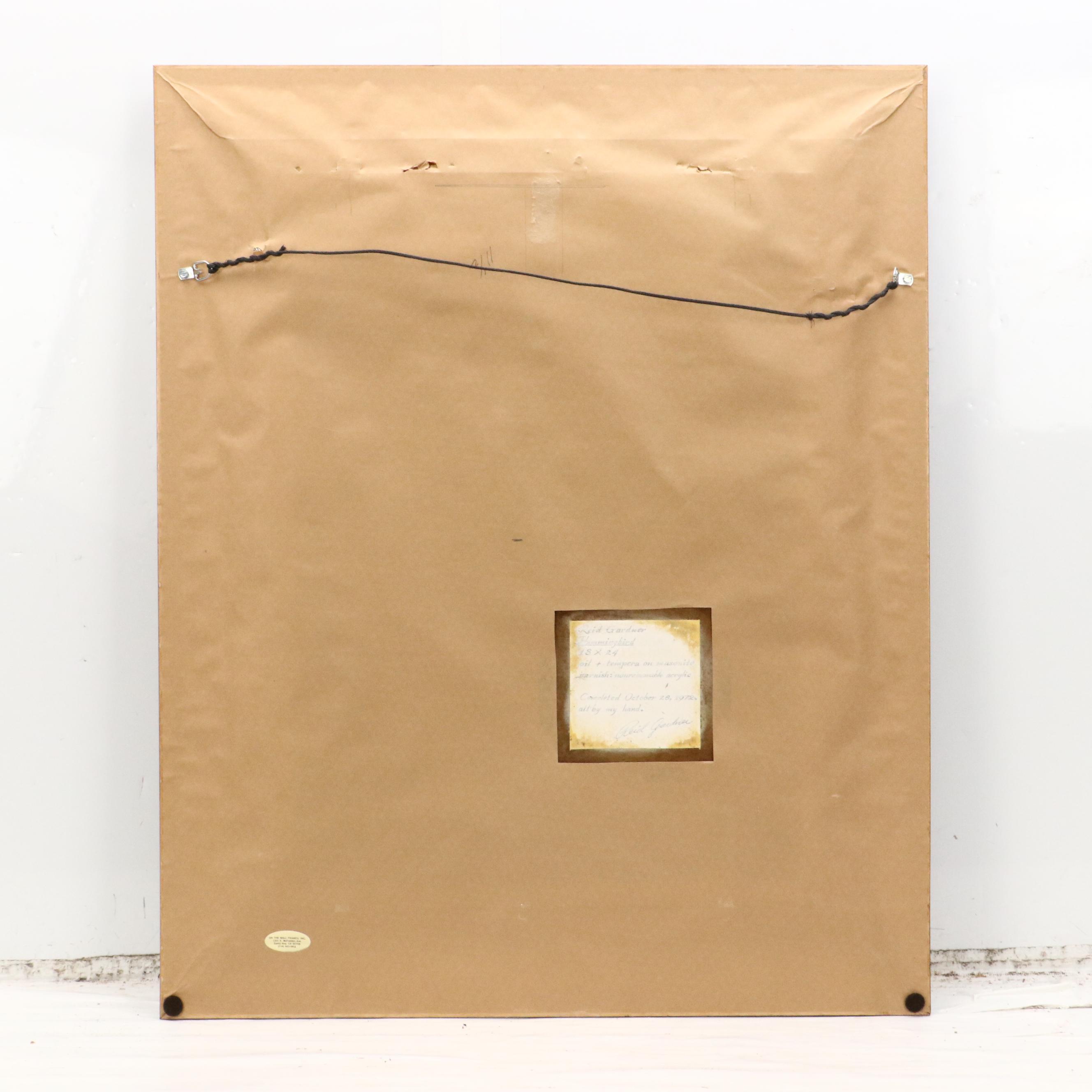 Reid Gardner Oil and Tempera Painting "Hummingbird," 1972