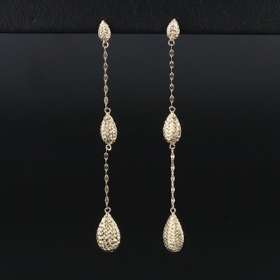 10K Graduated Diamond-Cut Style Earrings 10K Graduated Diamond-Cut Style Earrings