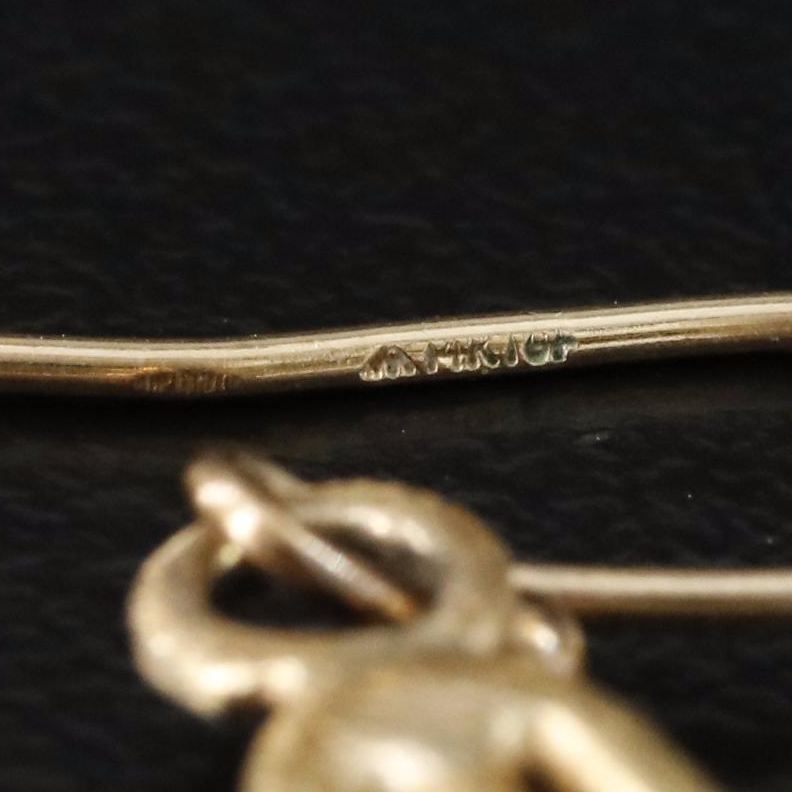 Gold-Filled Sapphire and Diamond Swirl Earrings