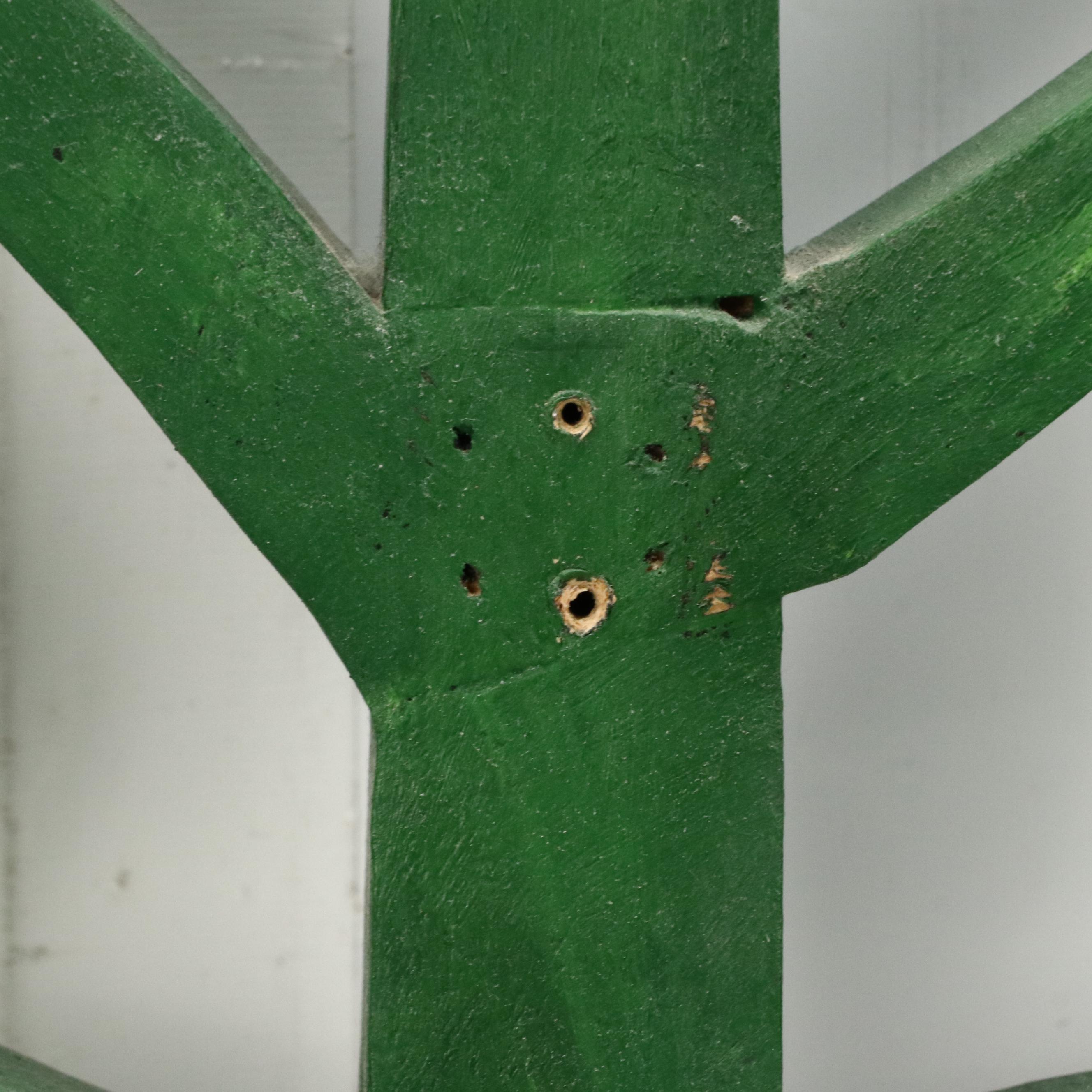 Nancy Thomas Folk Art Painted Carved Wood Sculpture of Tree with Birds, 1991