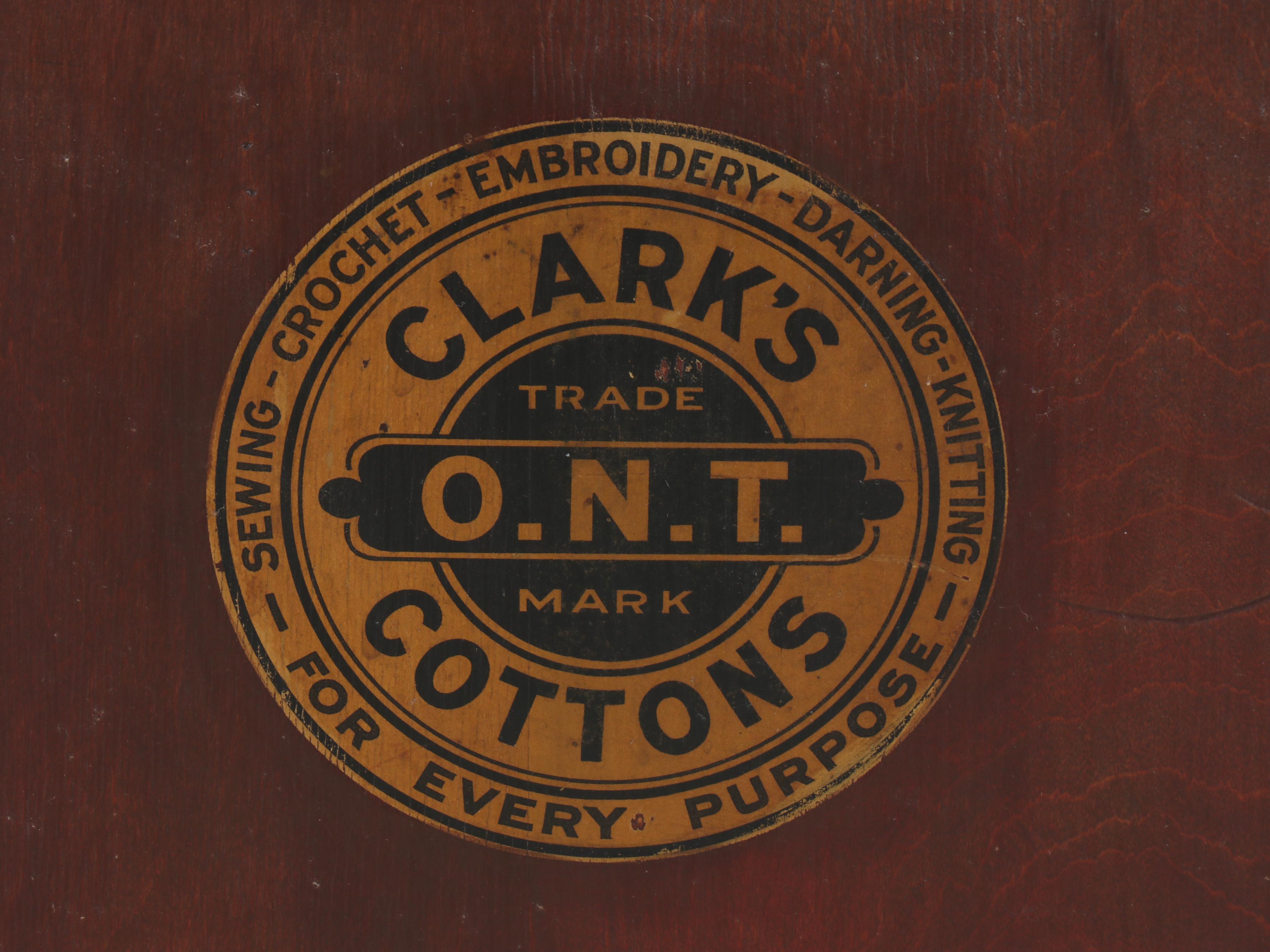 Clark's Embroidery Cabinet with Lindstrom Metal Toy Sewing Machine