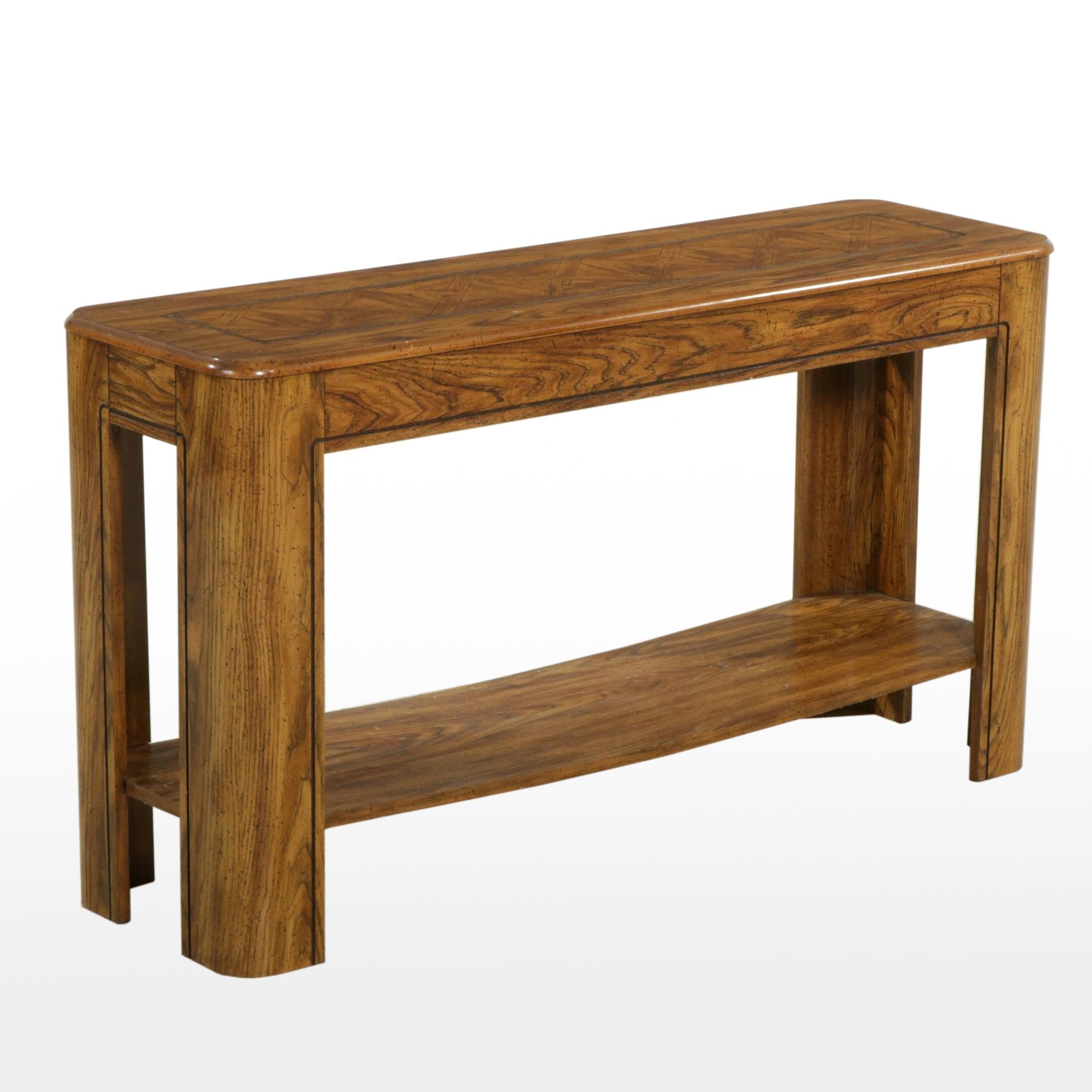 Pilliod Sofa Table with Wood Grain Laminate Finish, Late 20th Century