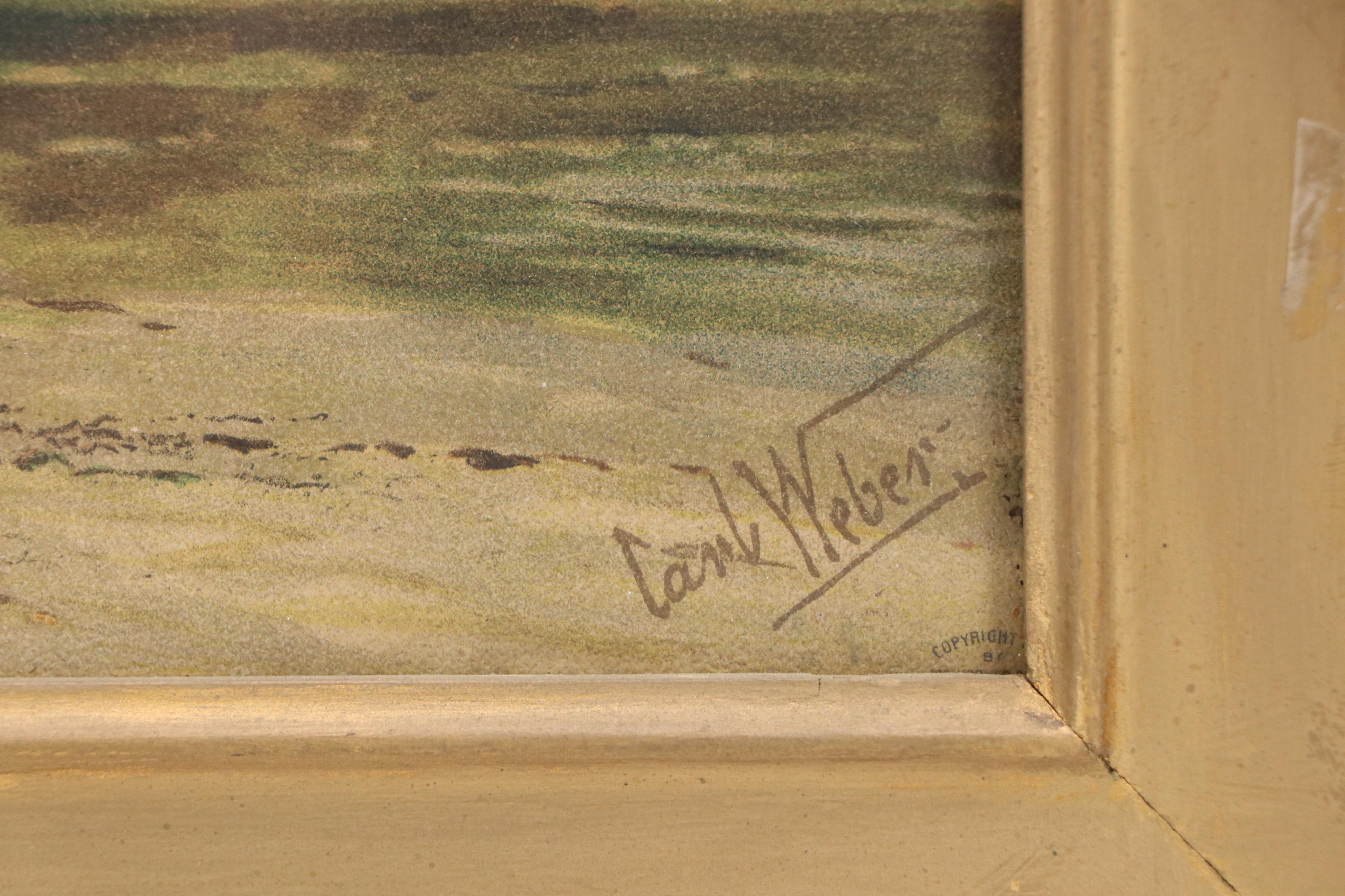 Lithograph and Offset Pastoral Landscape Collection in Gilt Frames