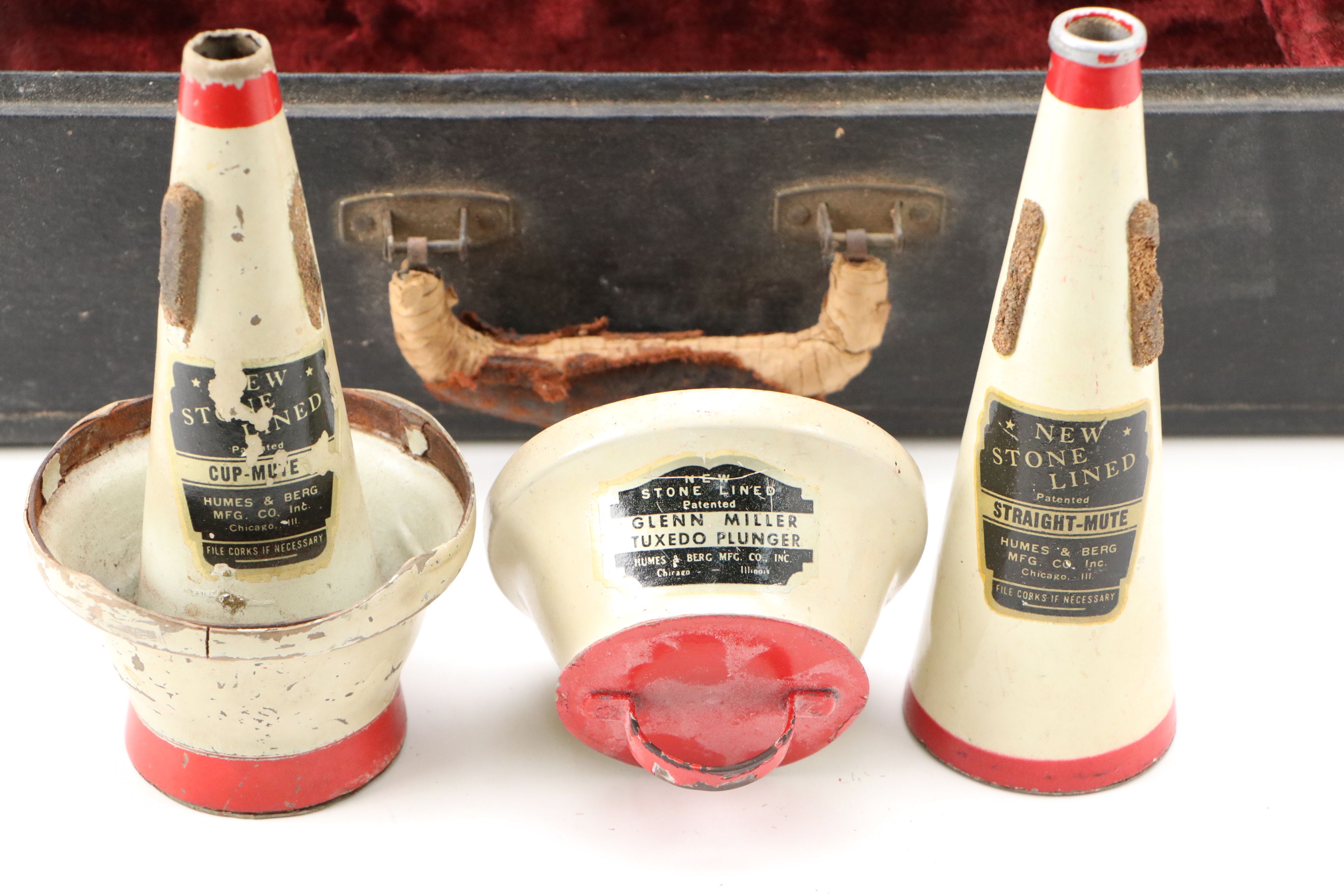 C. G. Conn Brass Trumpet with Mute Accessories, Late 19th/Early 20th Century