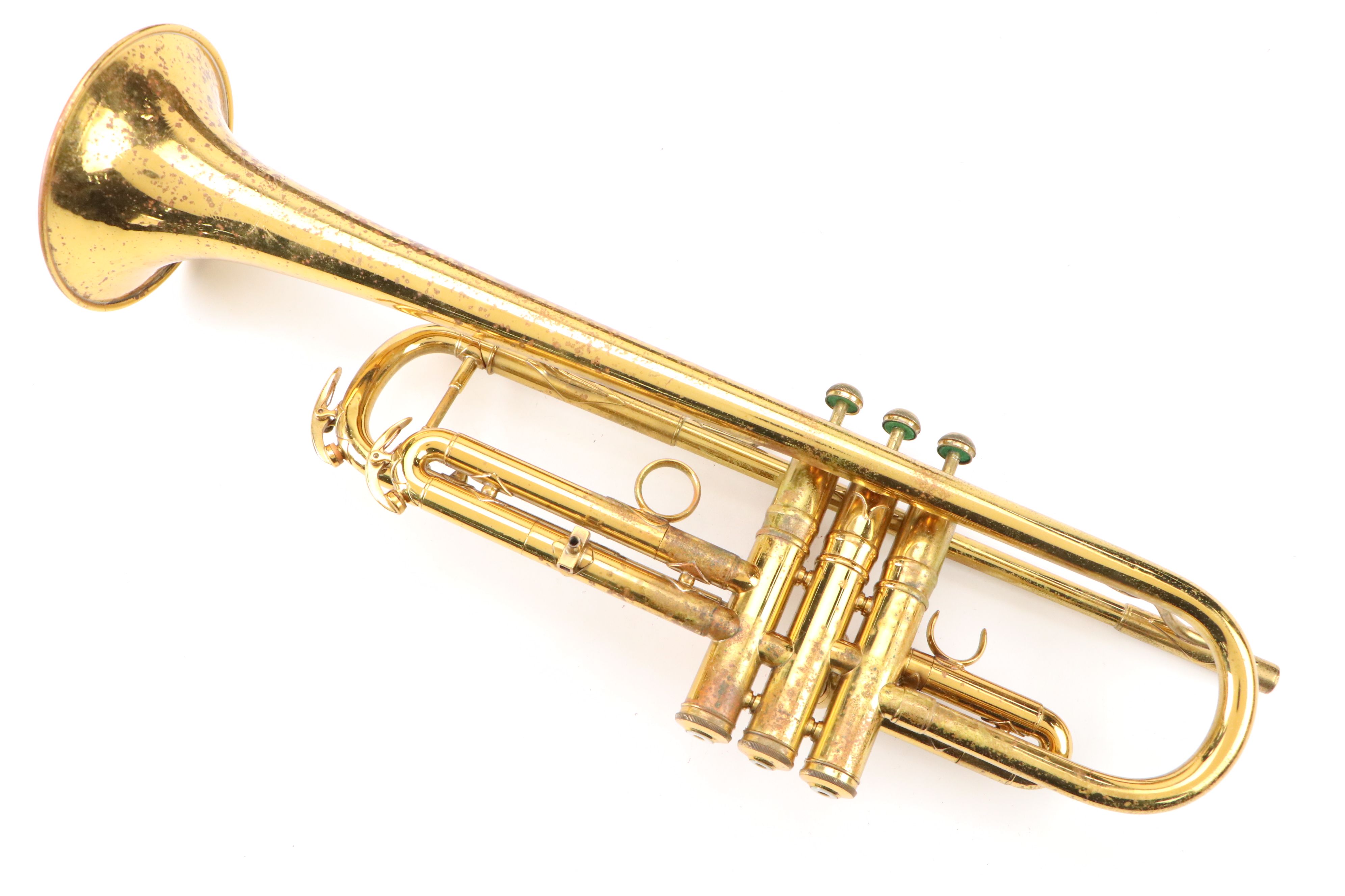 C. G. Conn Brass Trumpet with Mute Accessories, Late 19th/Early 20th Century