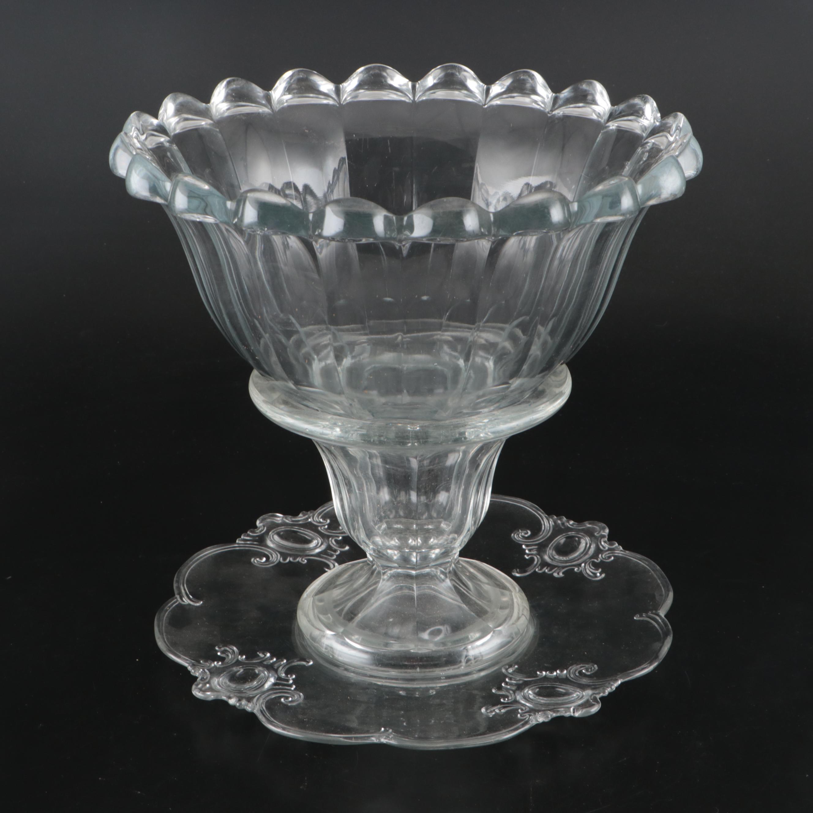 Heisey "Colonial Clear" Punch Cups with Anglo-Irish Style Bowl and Other Décor