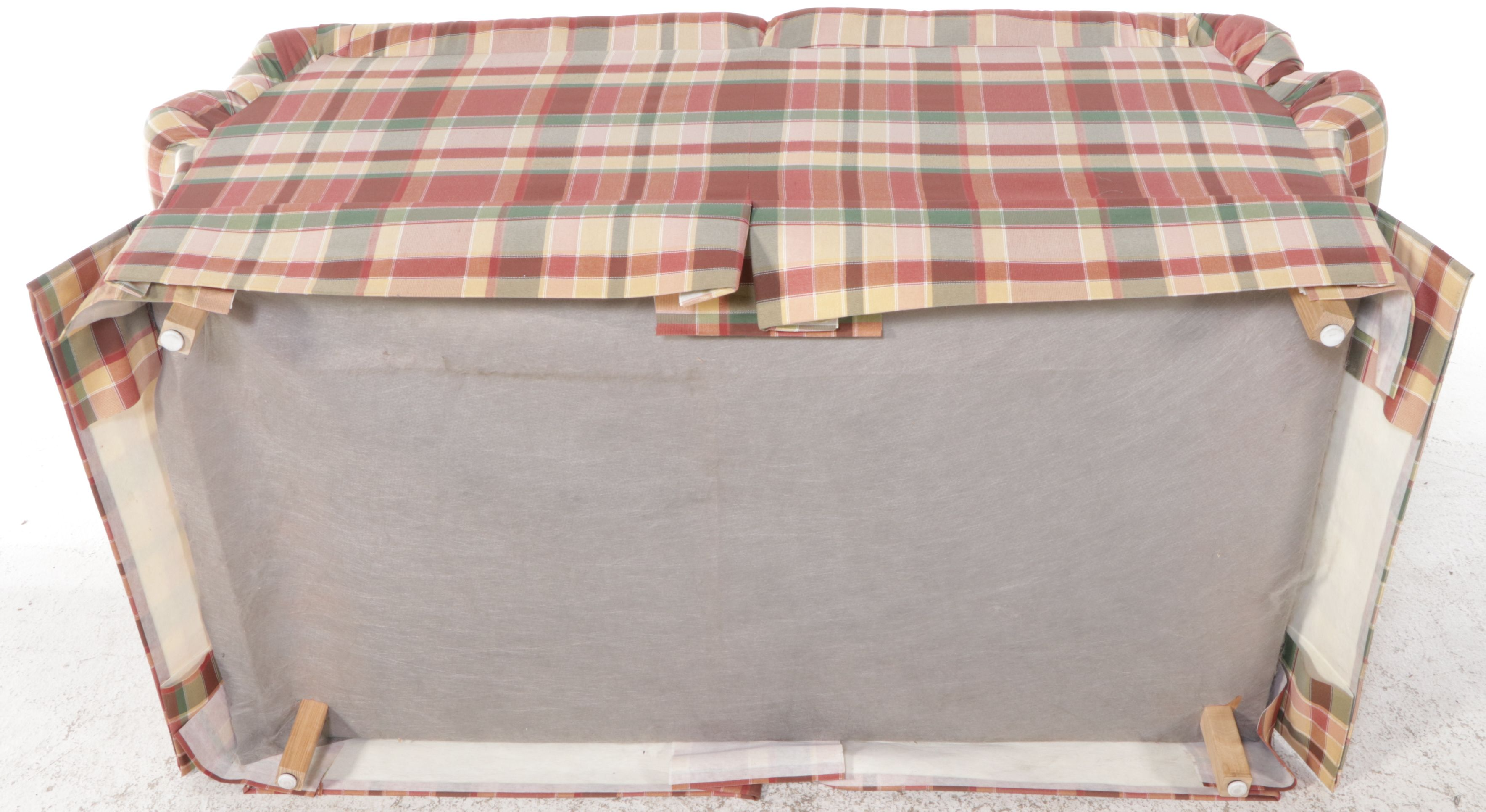 Bryant Mfg. Co. Plaid Upholstered Loveseat