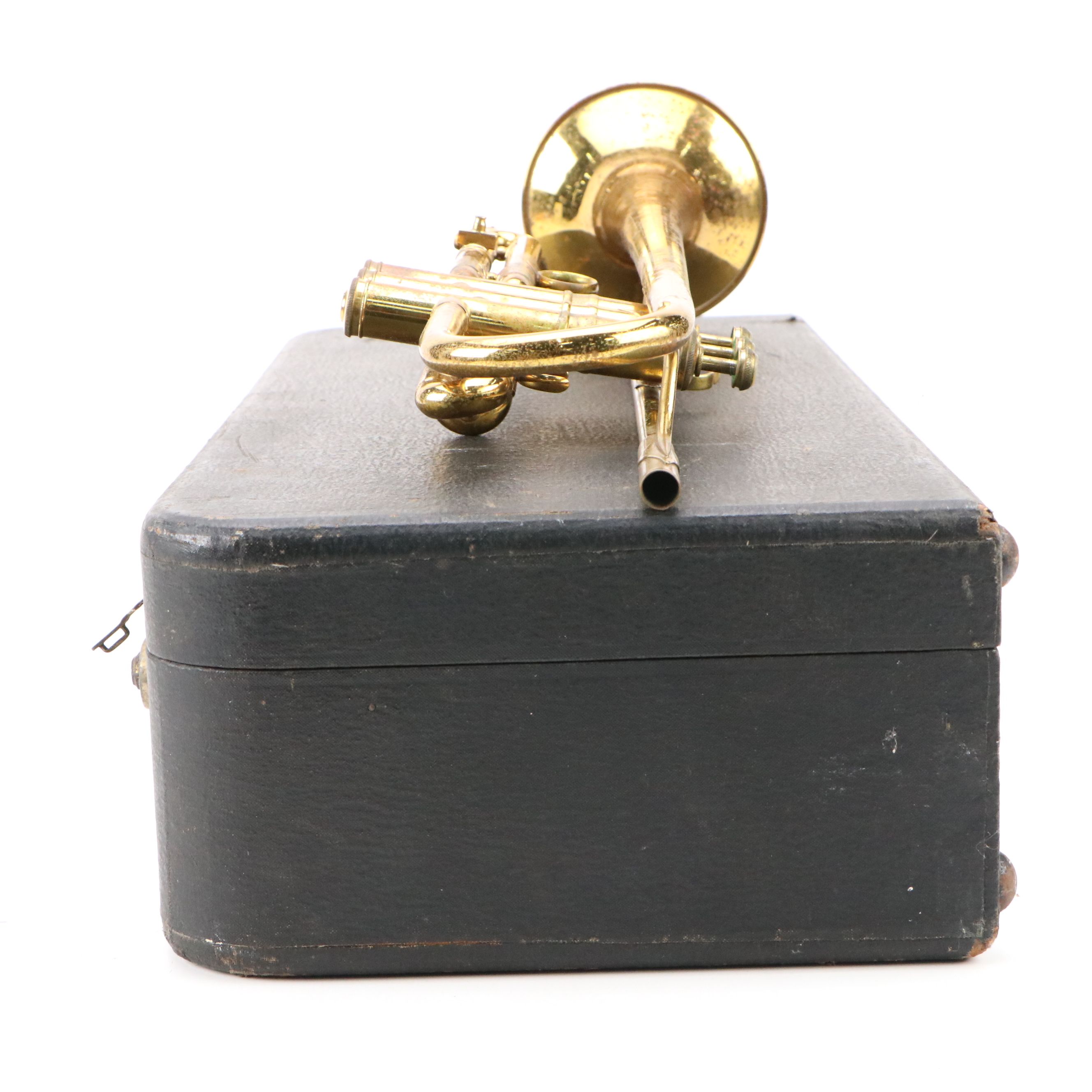 C. G. Conn Brass Trumpet with Mute Accessories, Late 19th/Early 20th Century