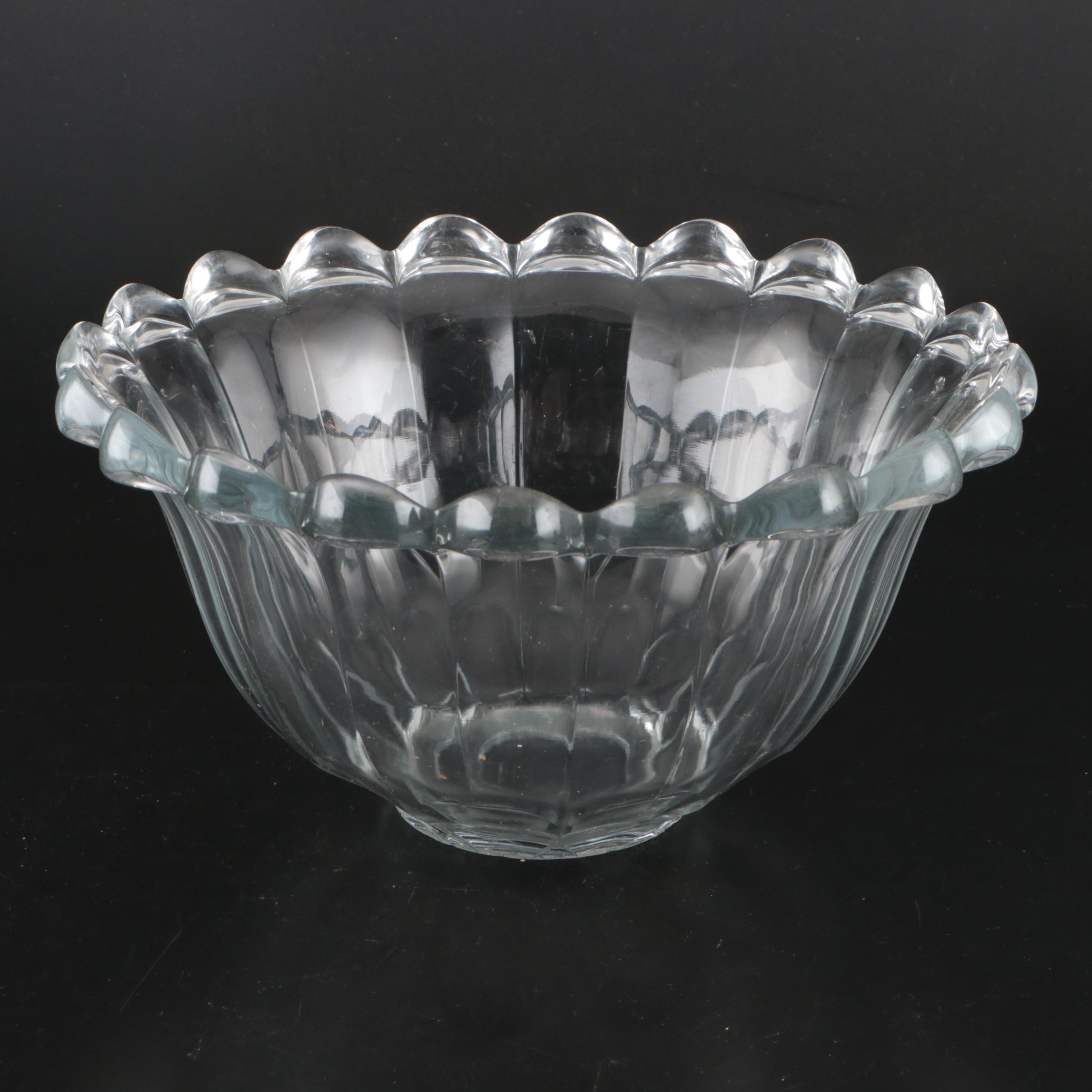 Heisey "Colonial Clear" Punch Cups with Anglo-Irish Style Bowl and Other Décor