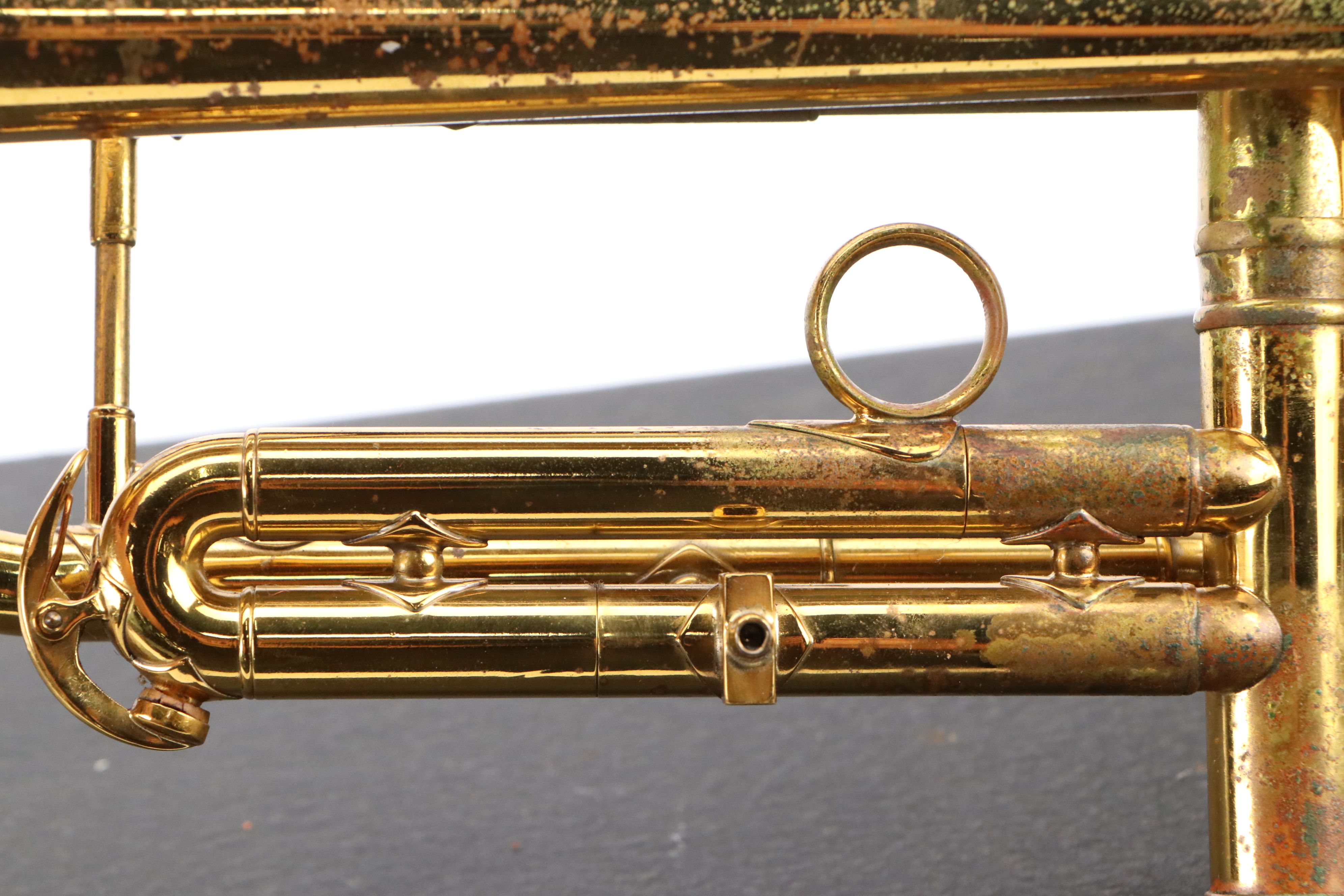 C. G. Conn Brass Trumpet with Mute Accessories, Late 19th/Early 20th Century