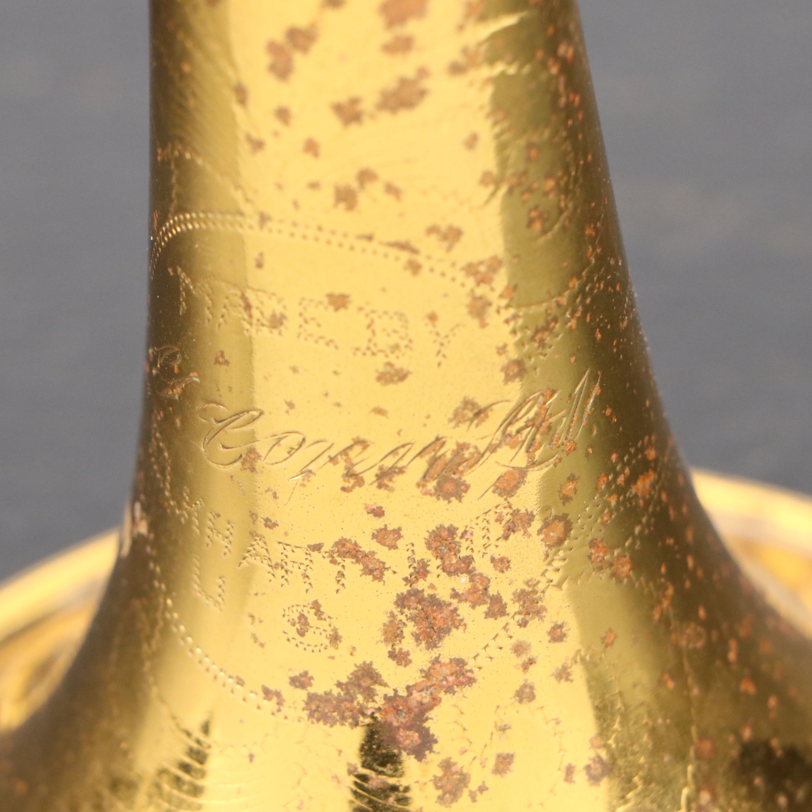 C. G. Conn Brass Trumpet with Mute Accessories, Late 19th/Early 20th Century