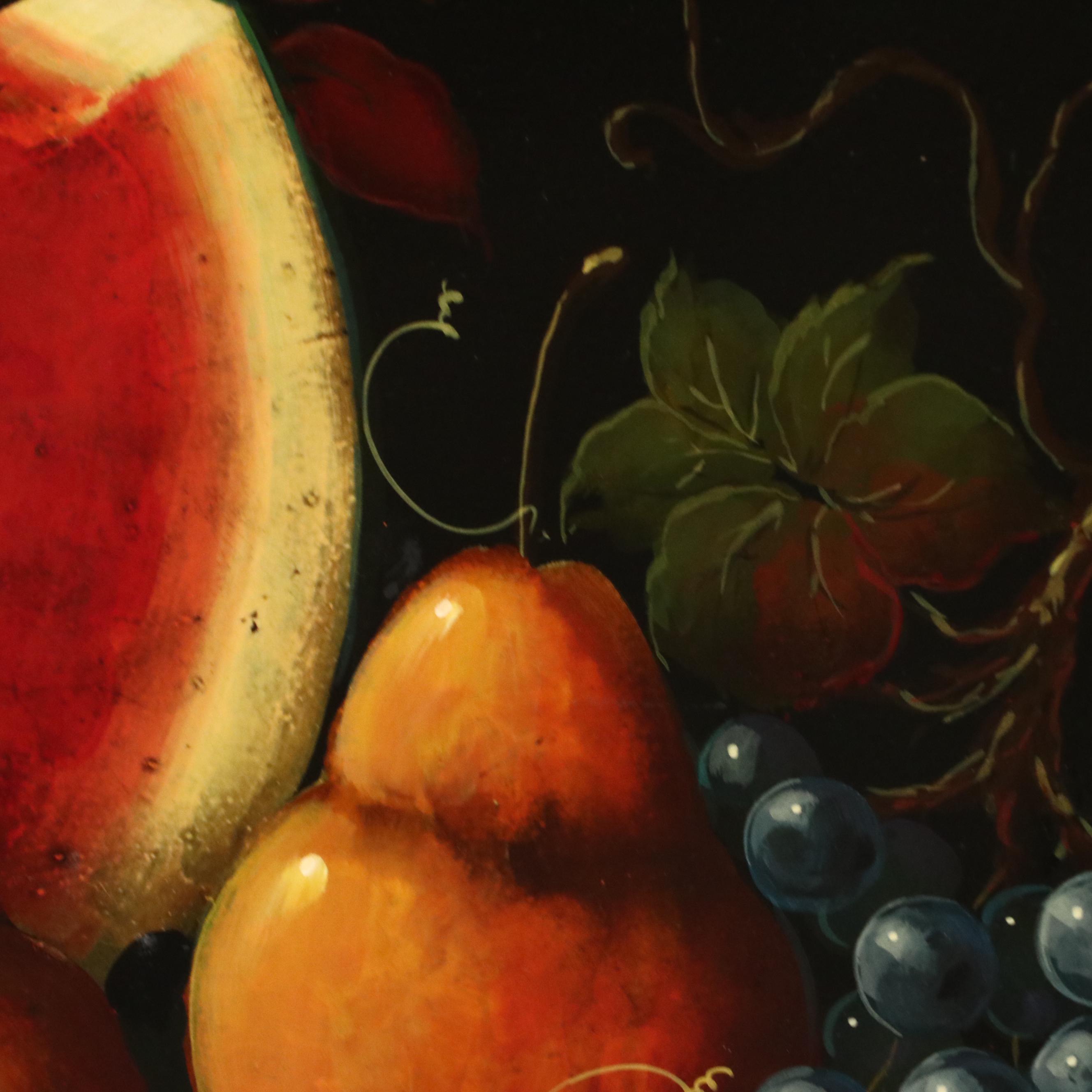 John Dunn Hand-Painted Toleware Tray, 1991