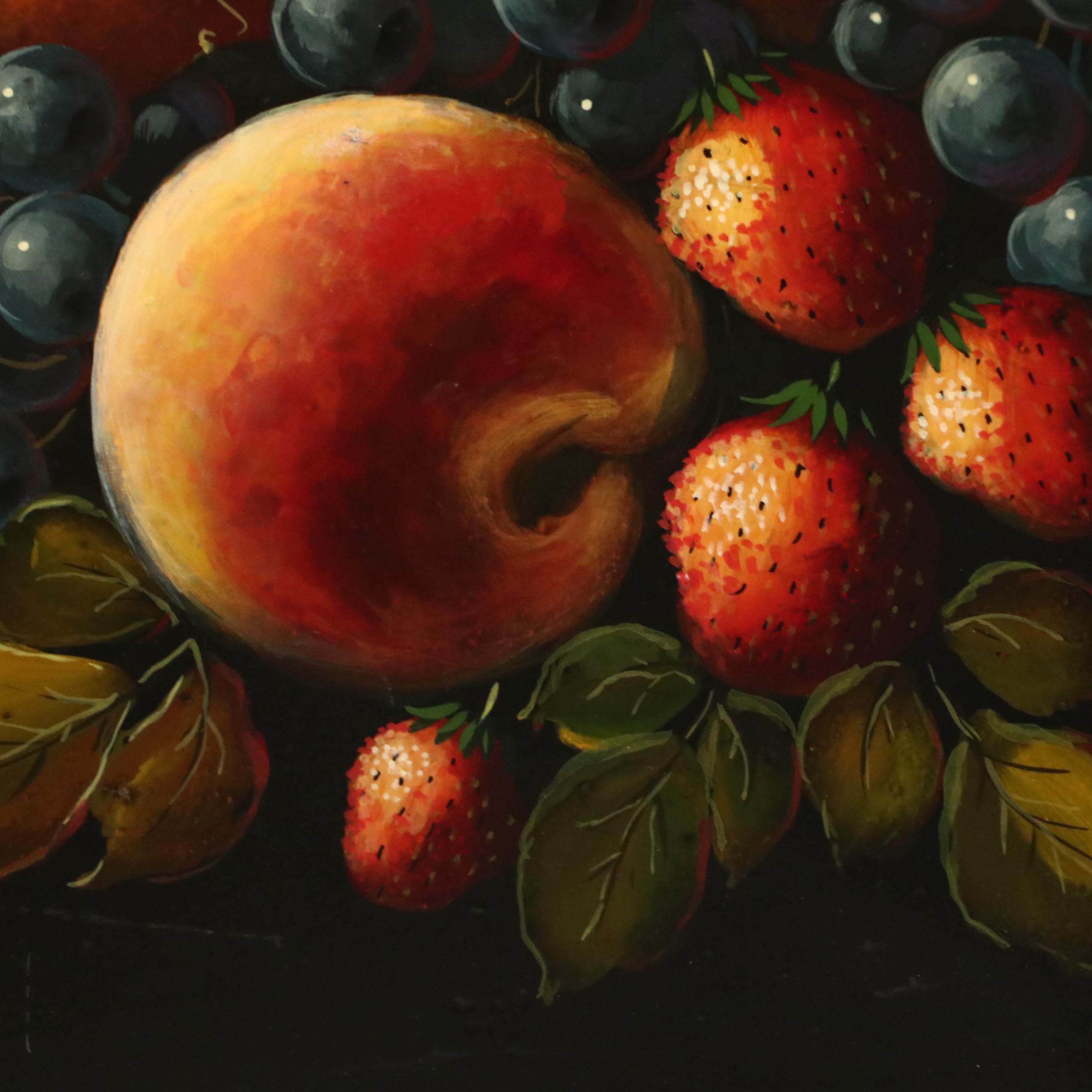 John Dunn Hand-Painted Toleware Tray, 1991