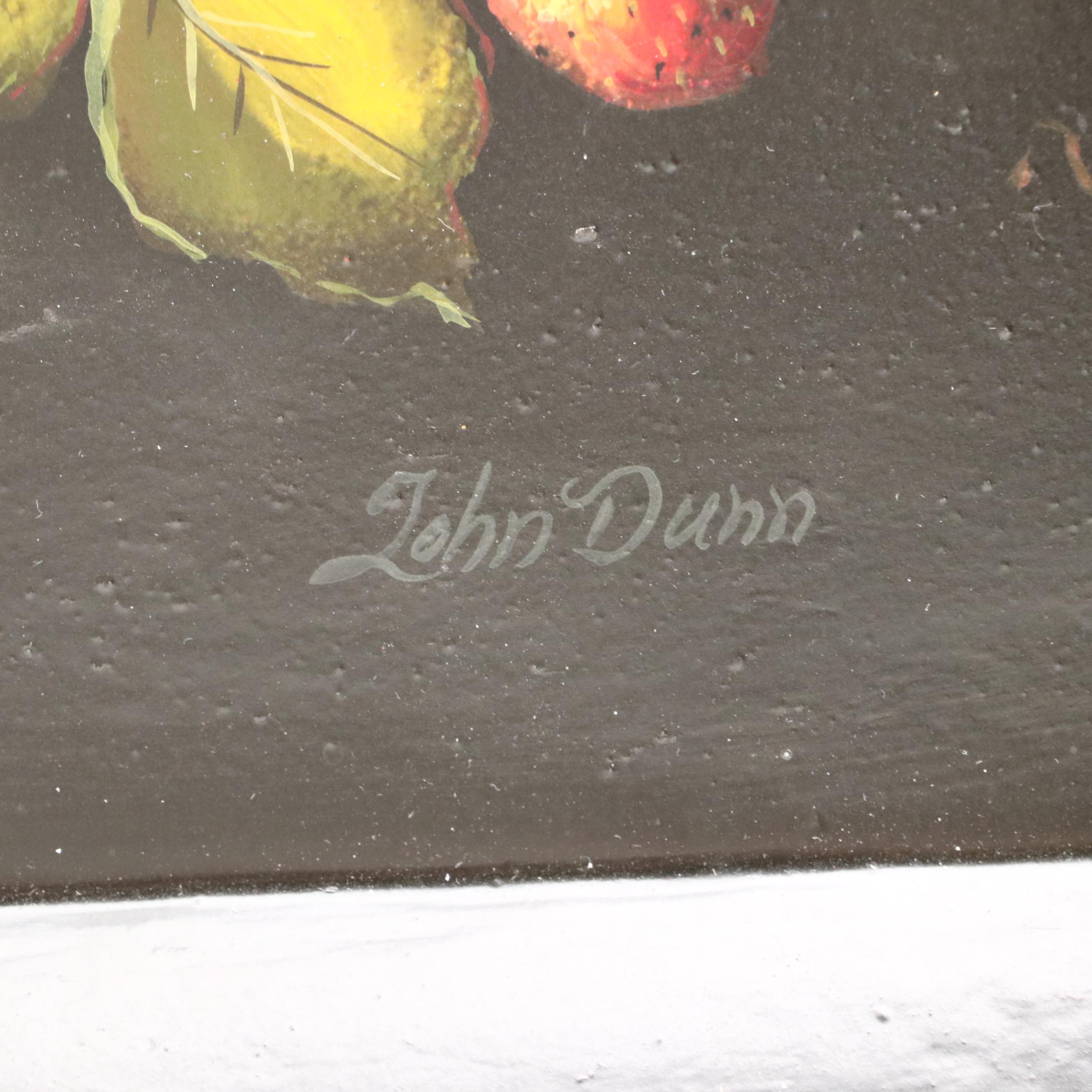 John Dunn Hand-Painted Toleware Tray, 1991