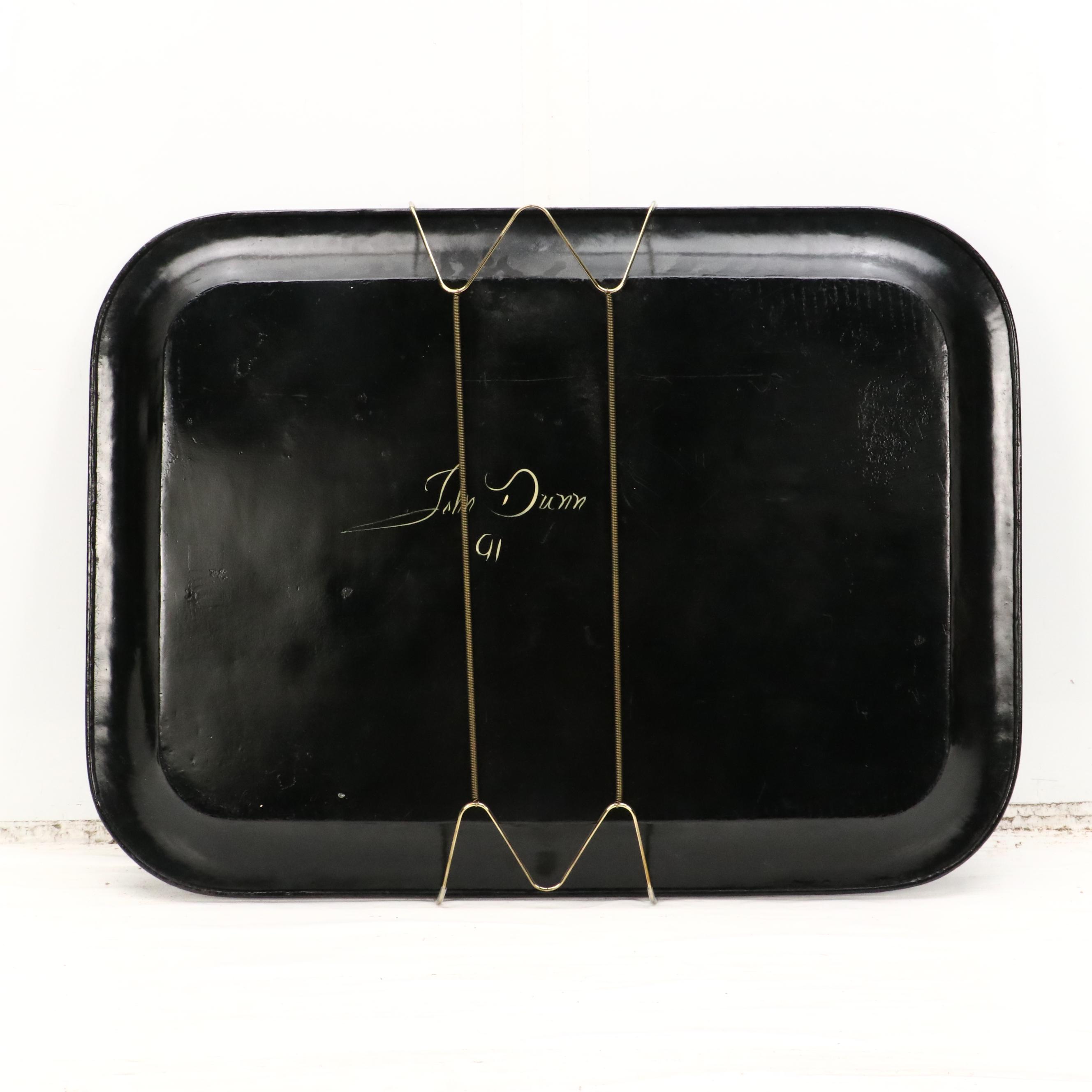 John Dunn Hand-Painted Toleware Tray, 1991