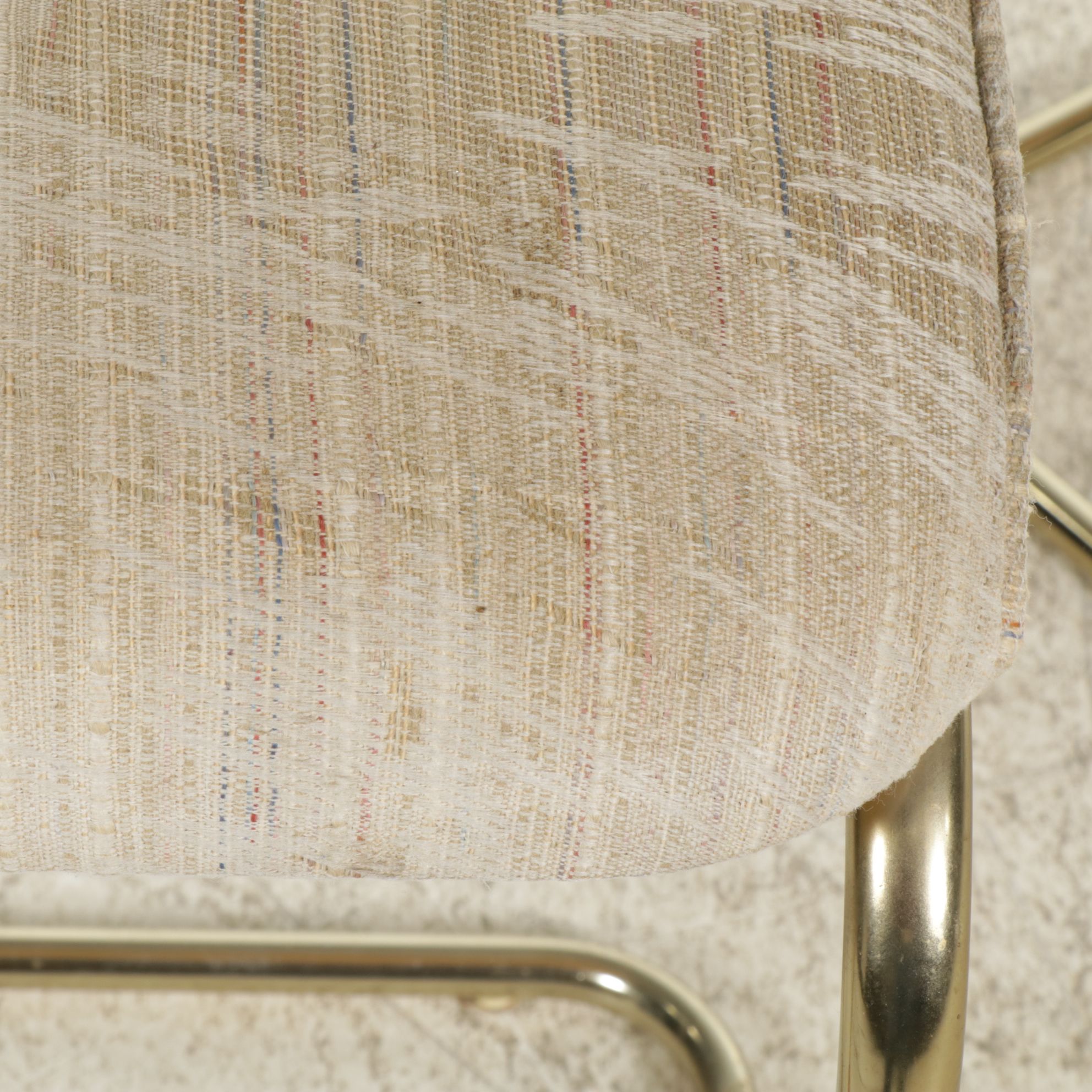 Four Daystrom Furniture Barstools with Woven Cane Backs