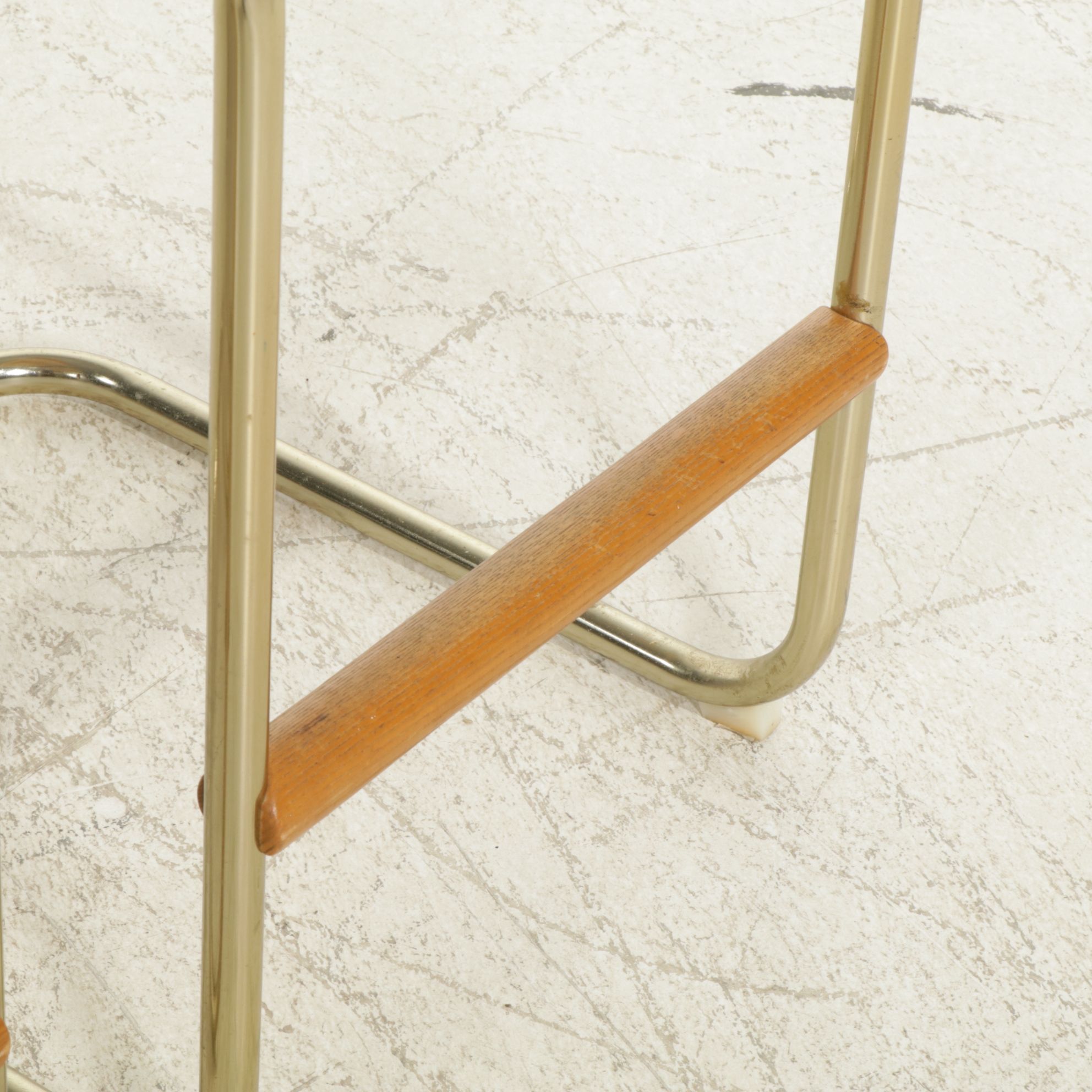 Four Daystrom Furniture Barstools with Woven Cane Backs