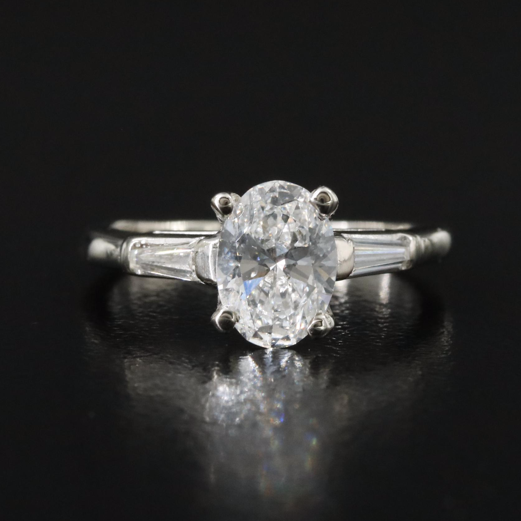 14K 1.29 CTW Diamond Ring with Lab Grown Center