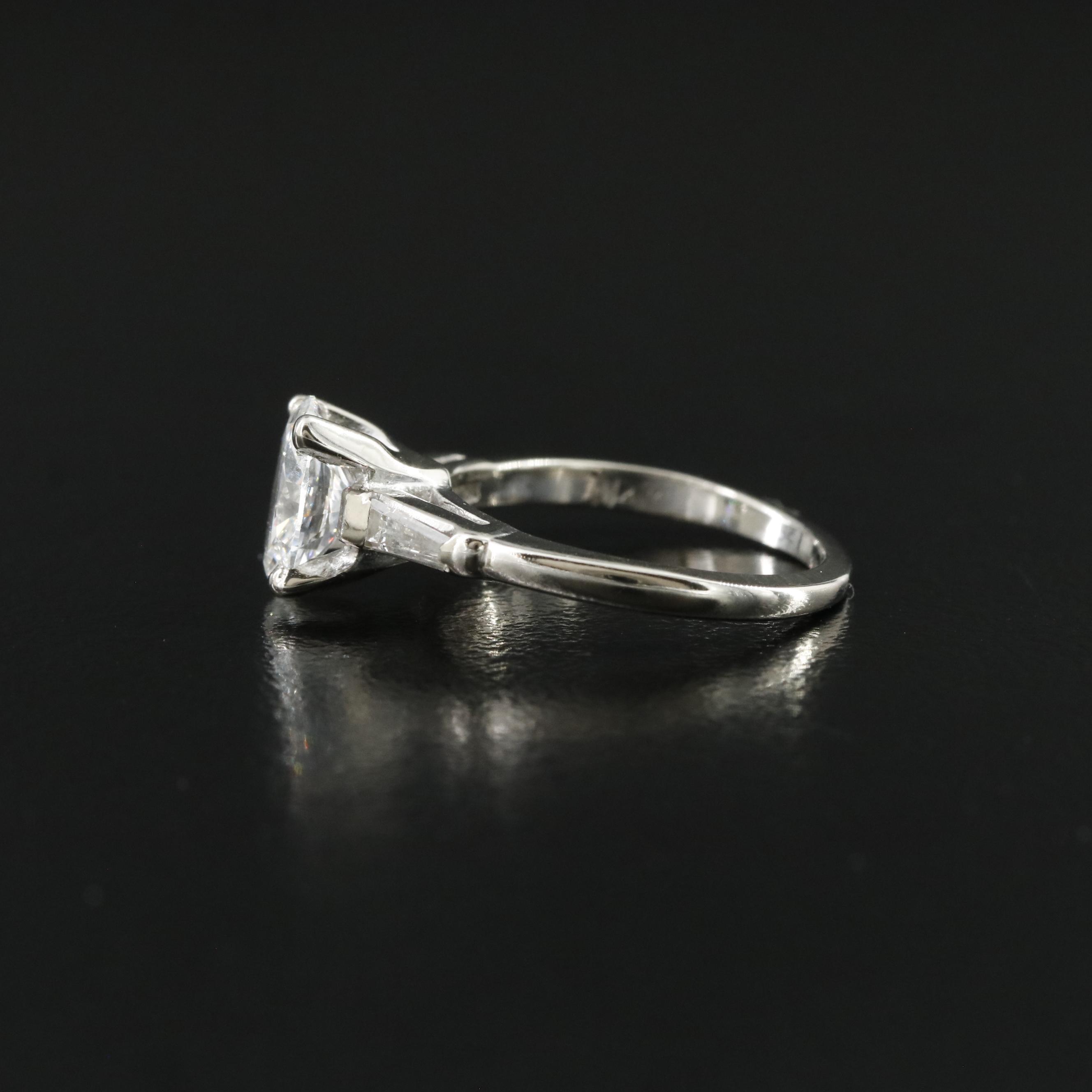 14K 1.29 CTW Diamond Ring with Lab Grown Center