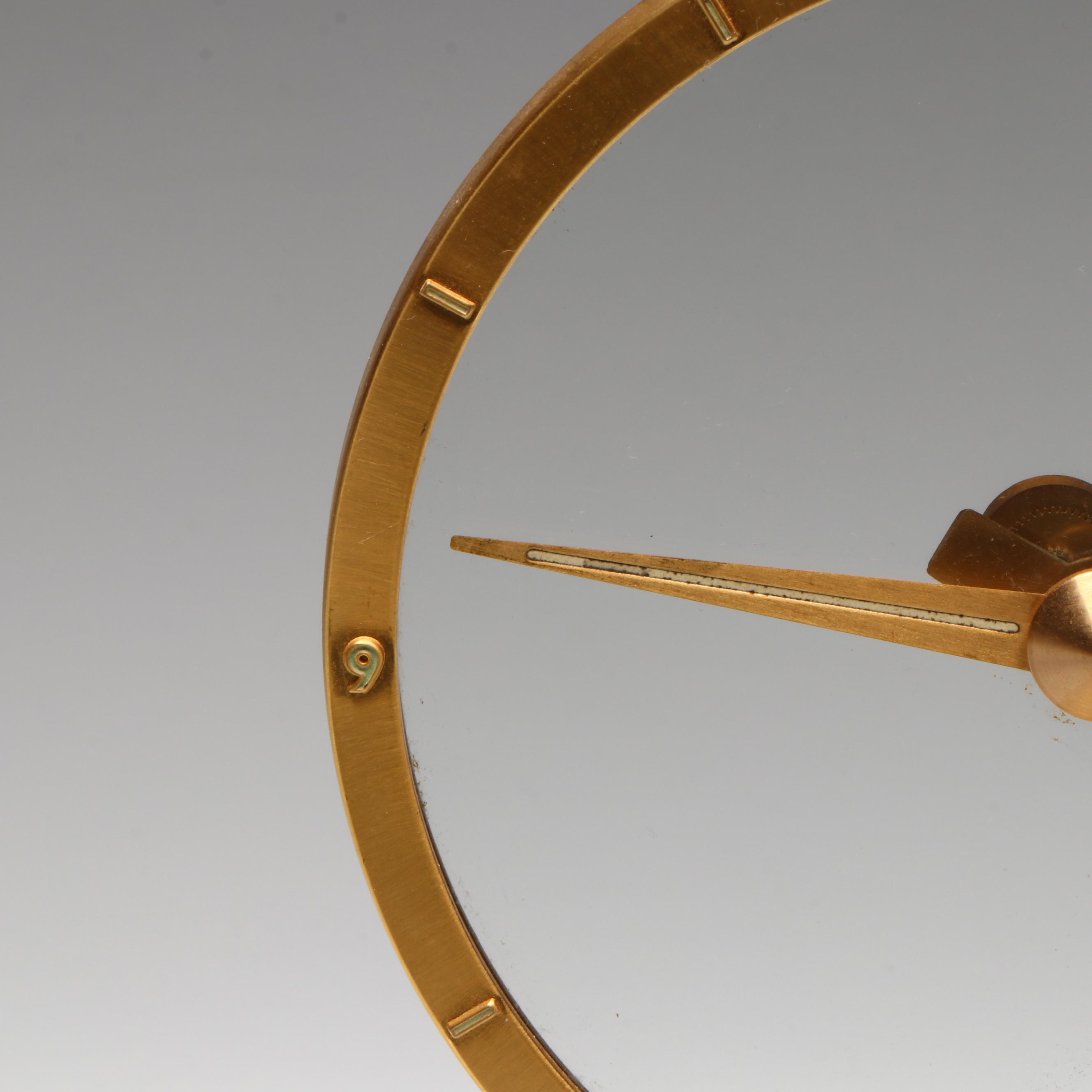 Jefferson Golden Hour Gilt Electric Clock, Mid to Late 20th Century