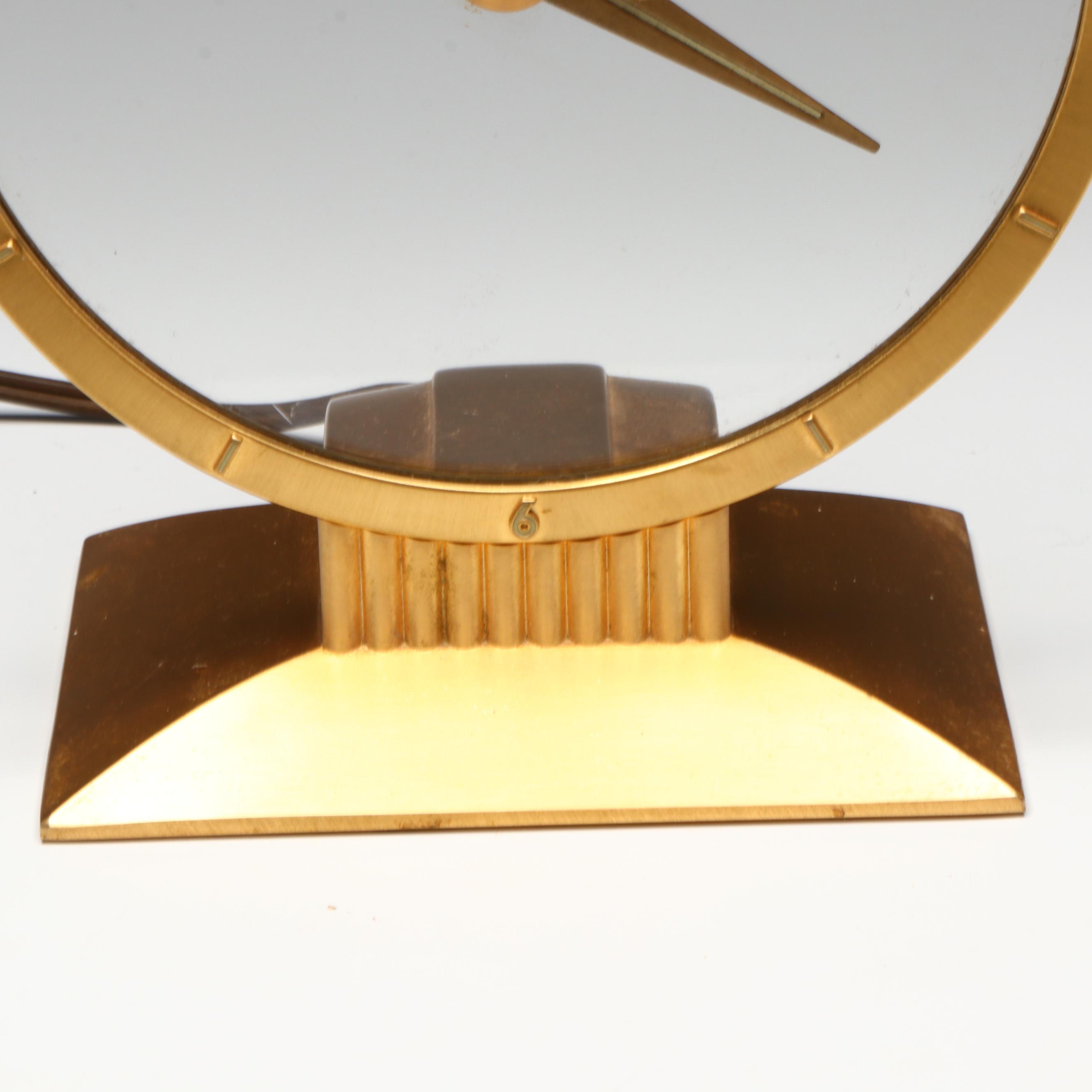 Jefferson Golden Hour Gilt Electric Clock, Mid to Late 20th Century