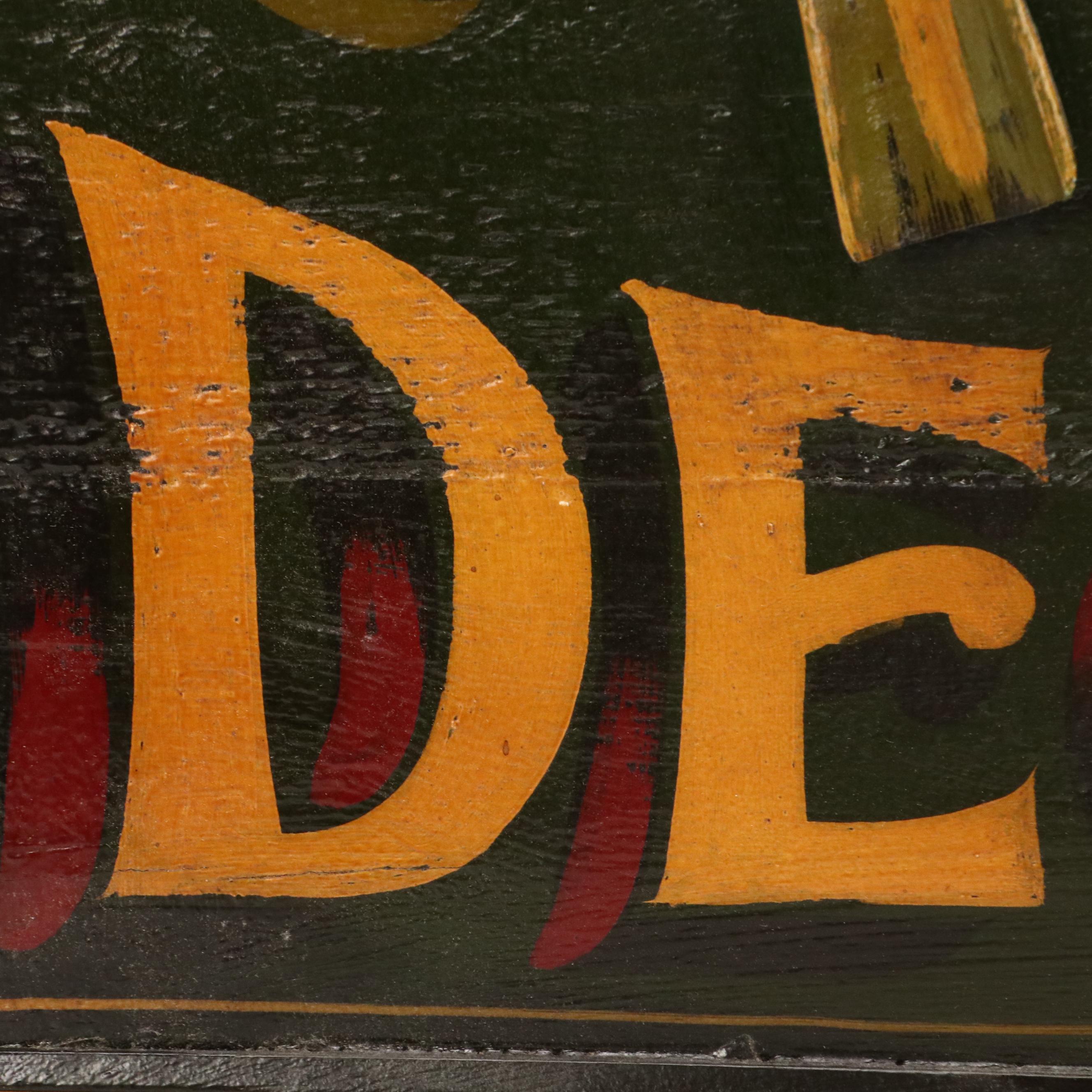 Decoy Ducks Carved Wood Sign, 20th Century