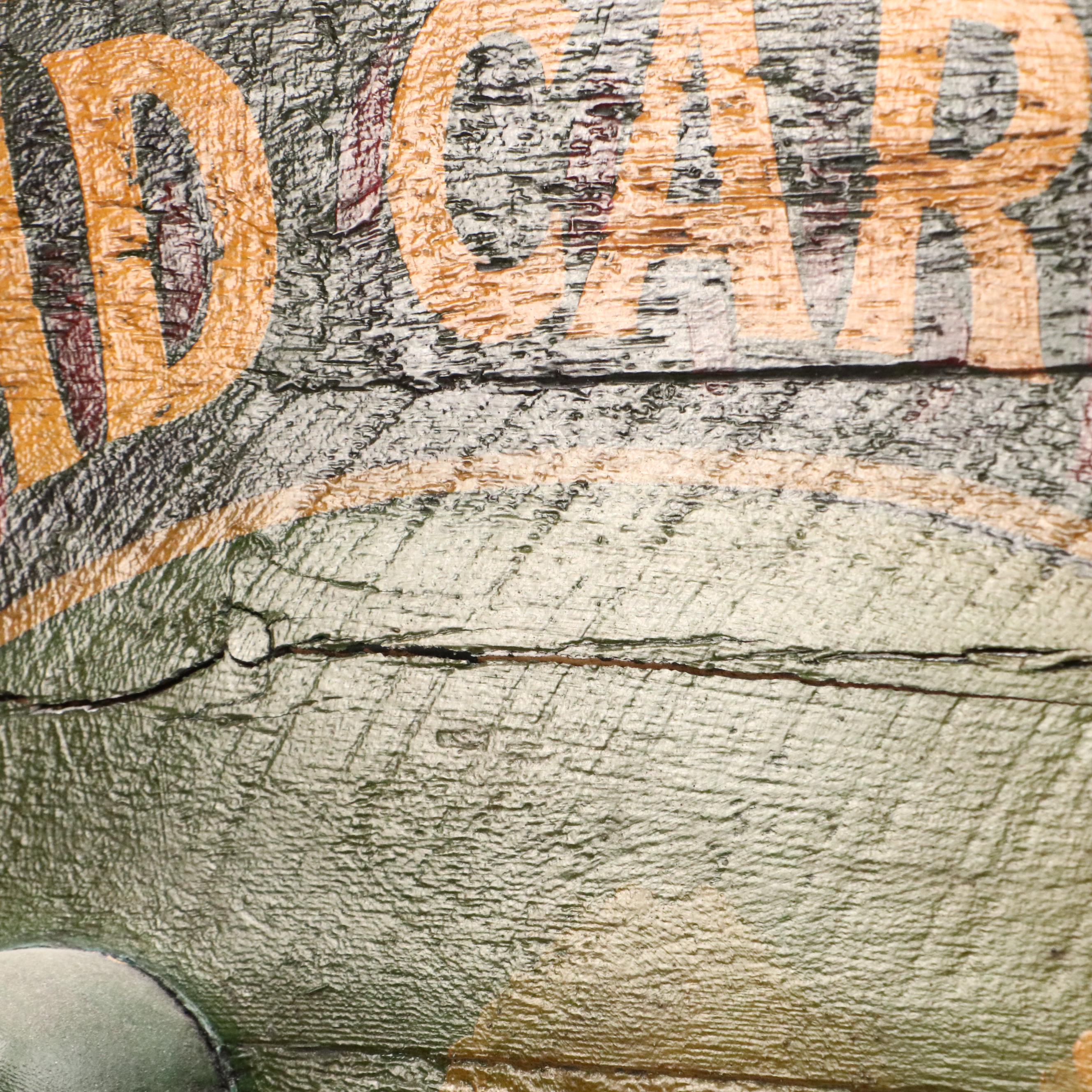 Decoy Ducks Carved Wood Sign, 20th Century