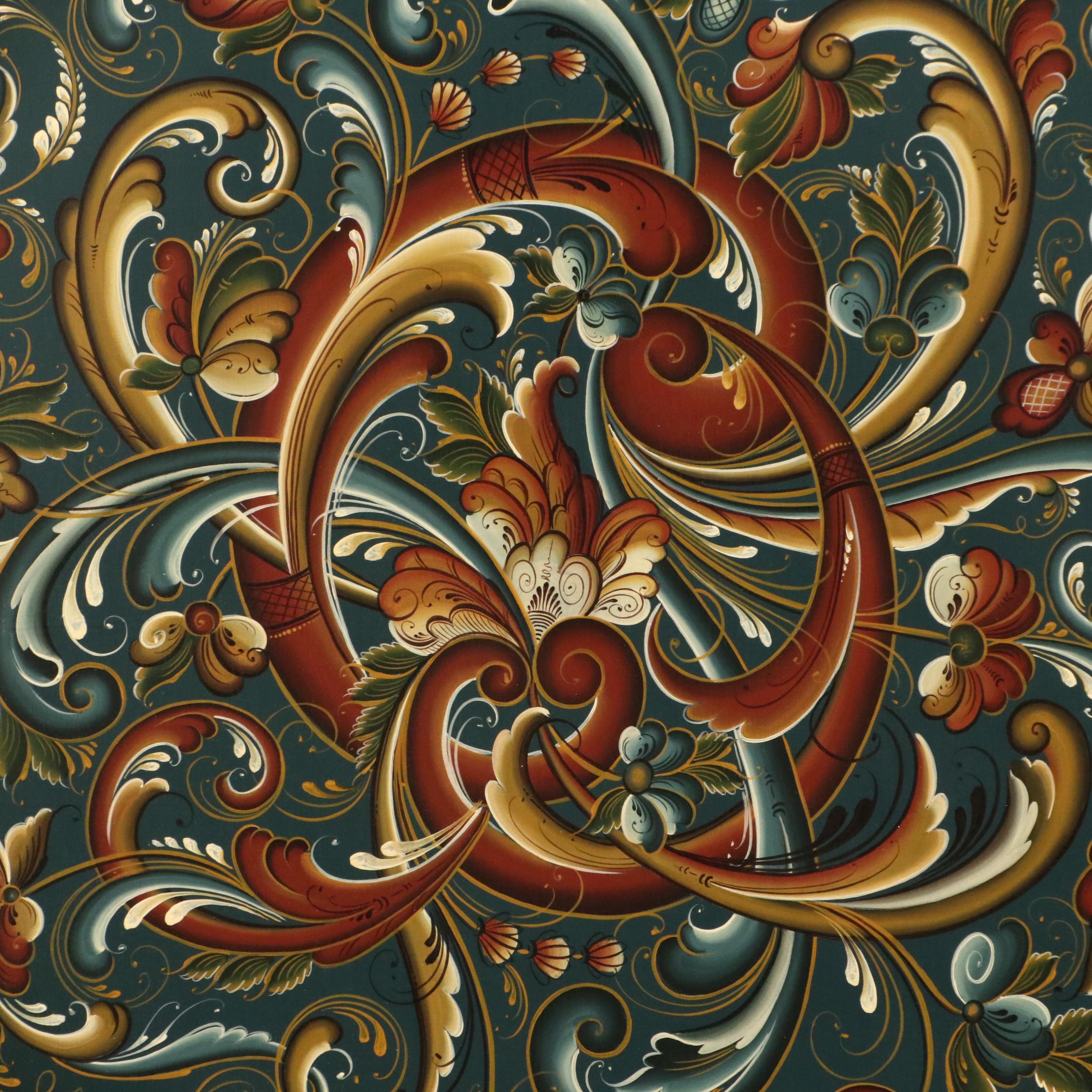 Judy Ritger Rosmaling Folk Art Painting with Verse, 1995