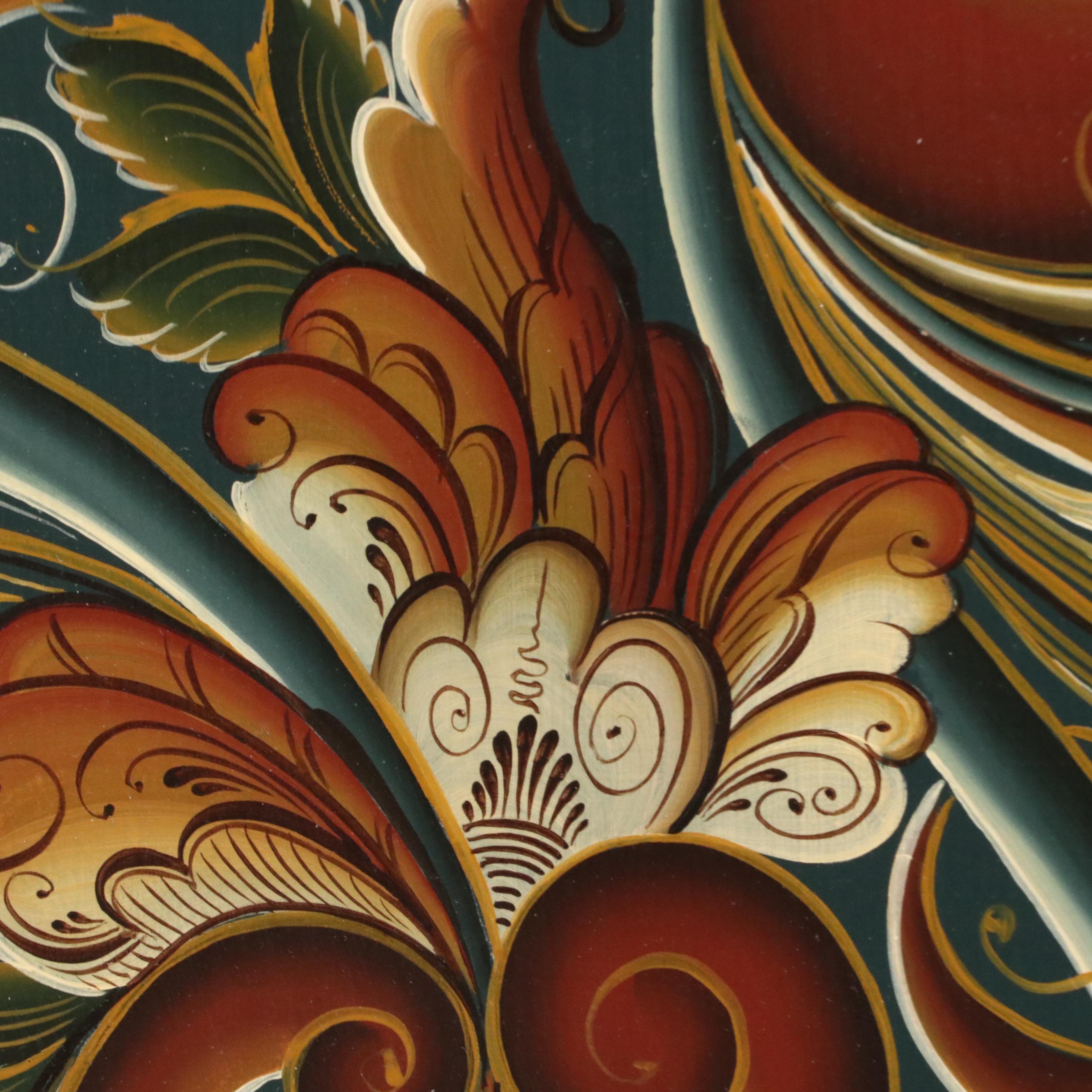 Judy Ritger Rosmaling Folk Art Painting with Verse, 1995