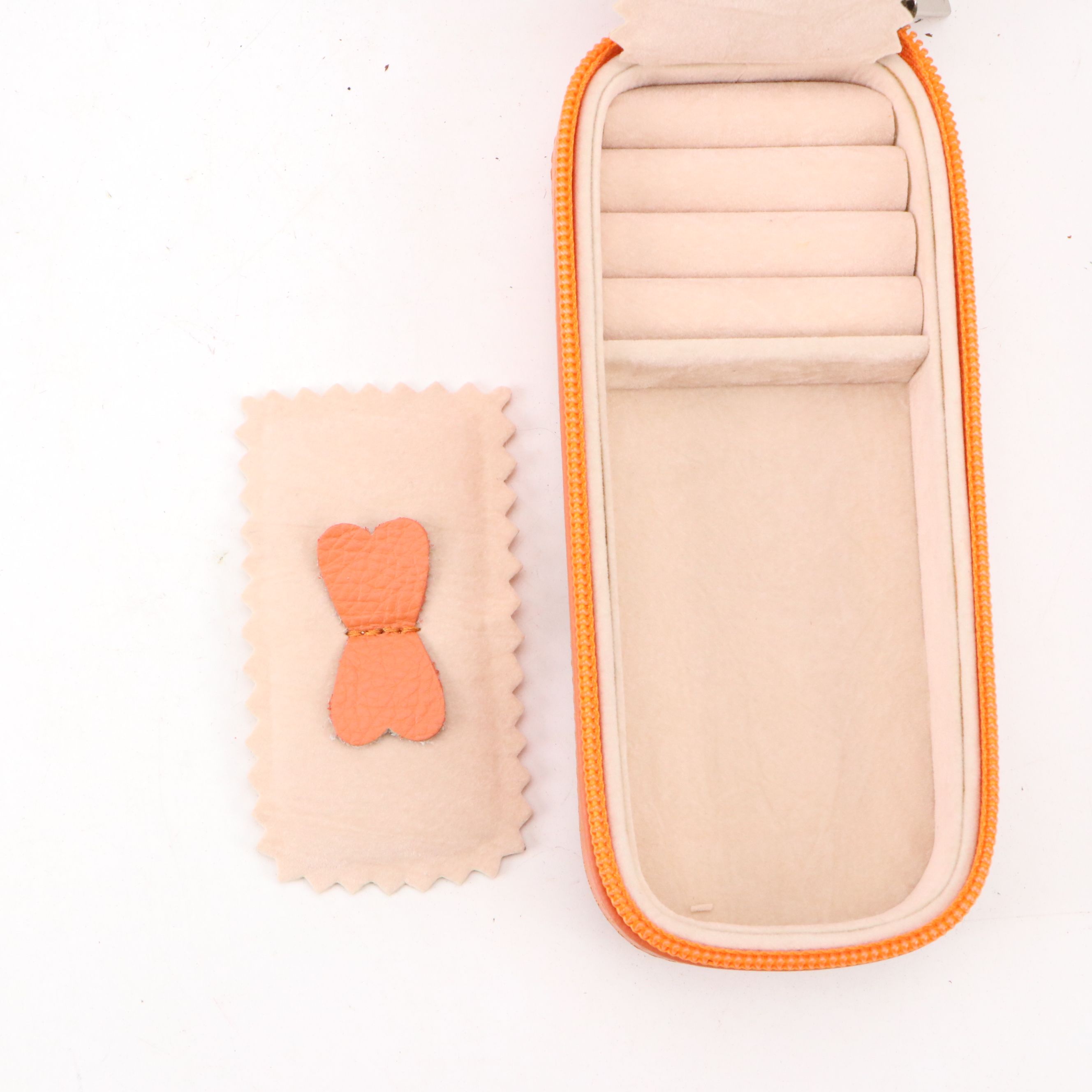 Rowallan Pink and Orange Leather Travel Jewelry Cases