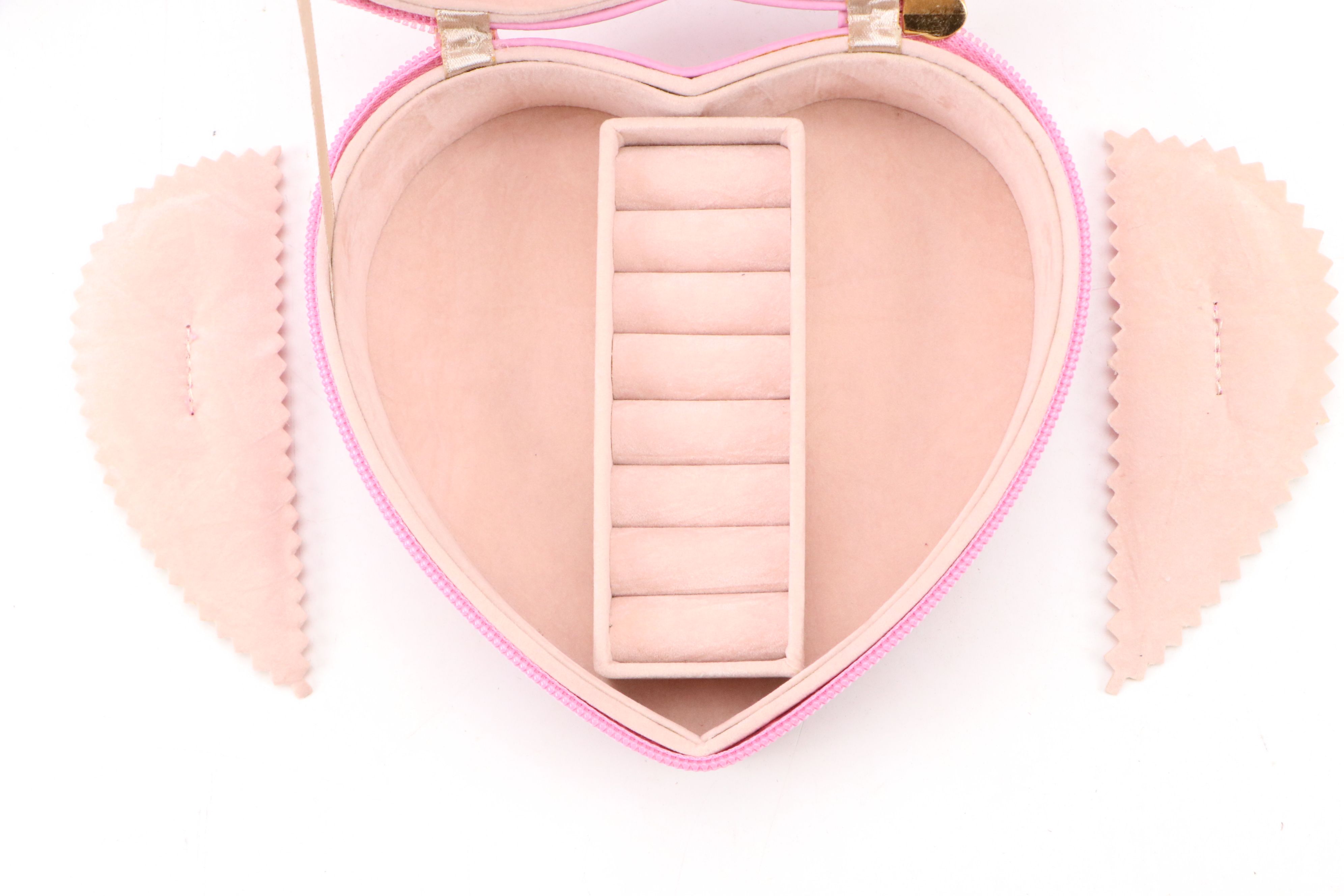 Rowallan Pink and Orange Leather Travel Jewelry Cases