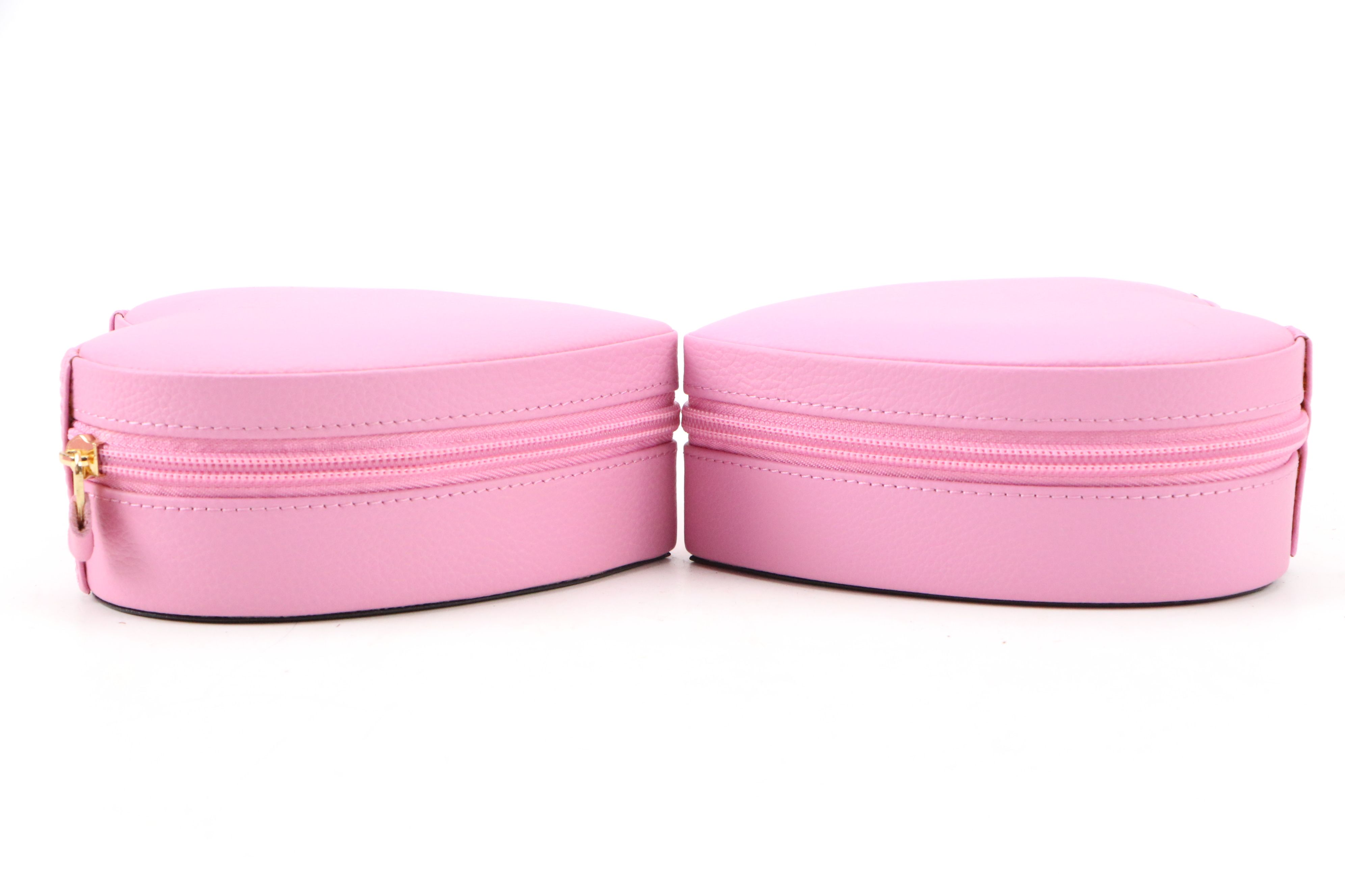 Rowallan Pink and Orange Leather Travel Jewelry Cases