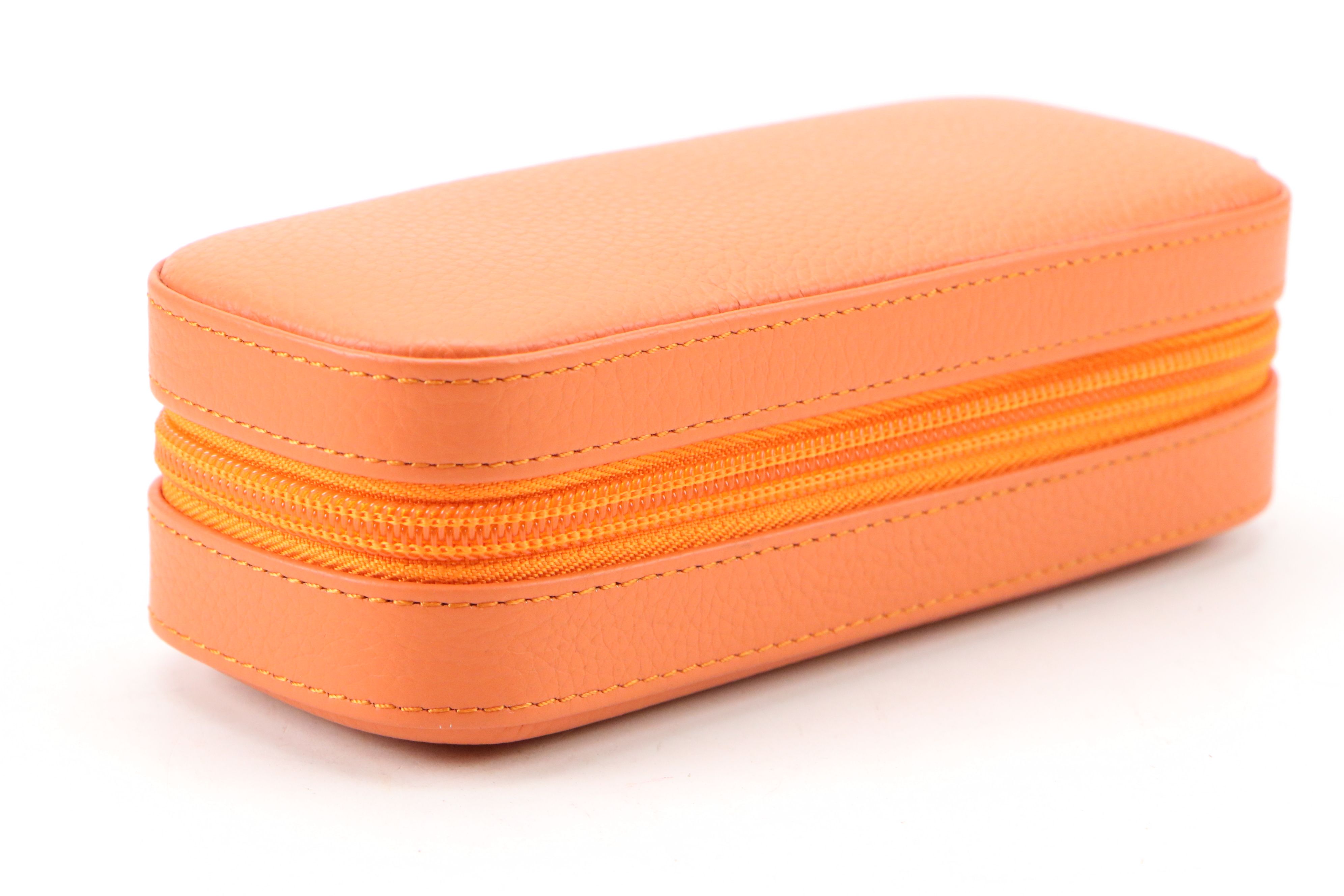 Rowallan Pink and Orange Leather Travel Jewelry Cases