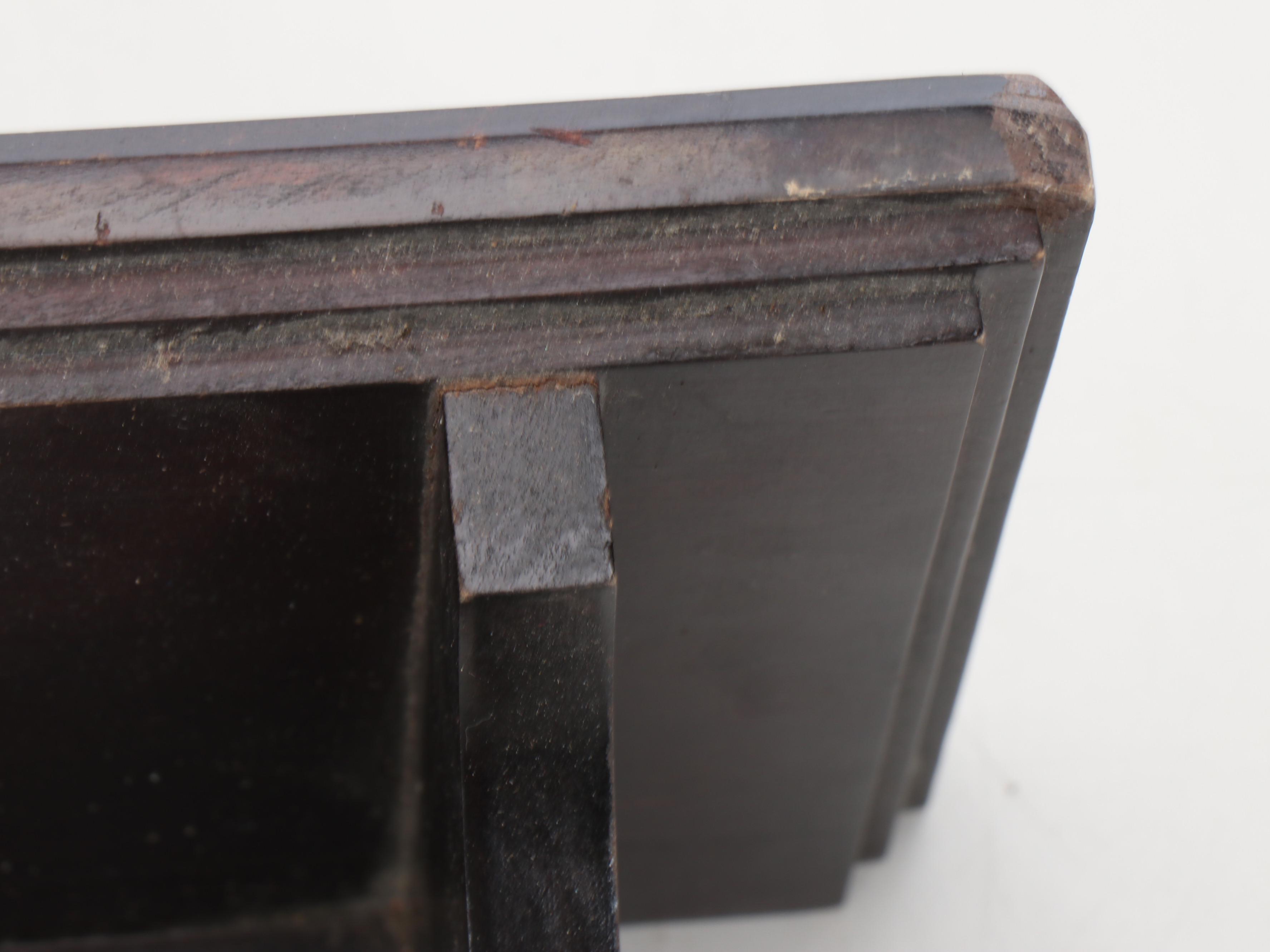 Needlepoint Floral Footrest, Wood Stool, and Wooden Shelf