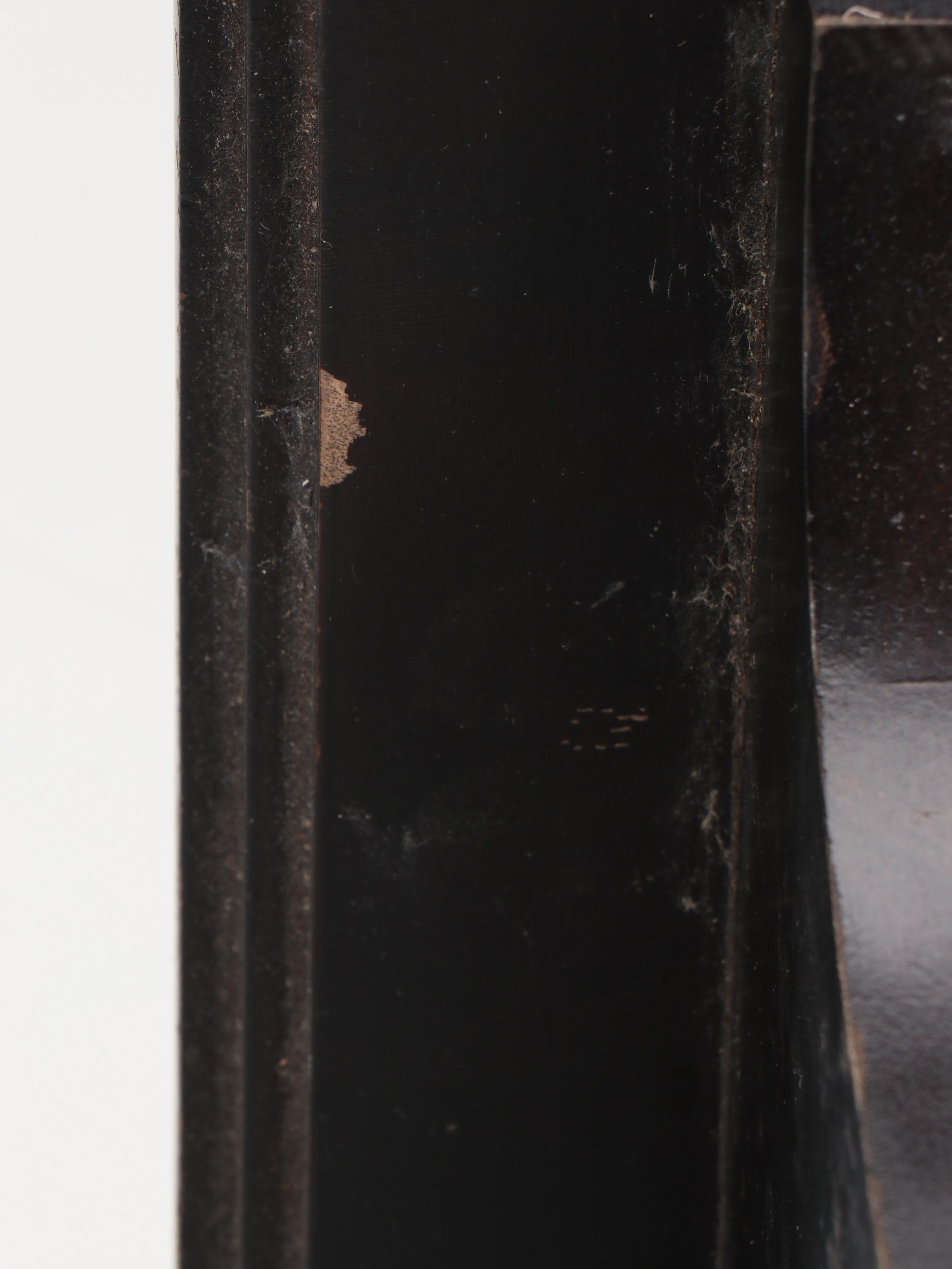 Needlepoint Floral Footrest, Wood Stool, and Wooden Shelf