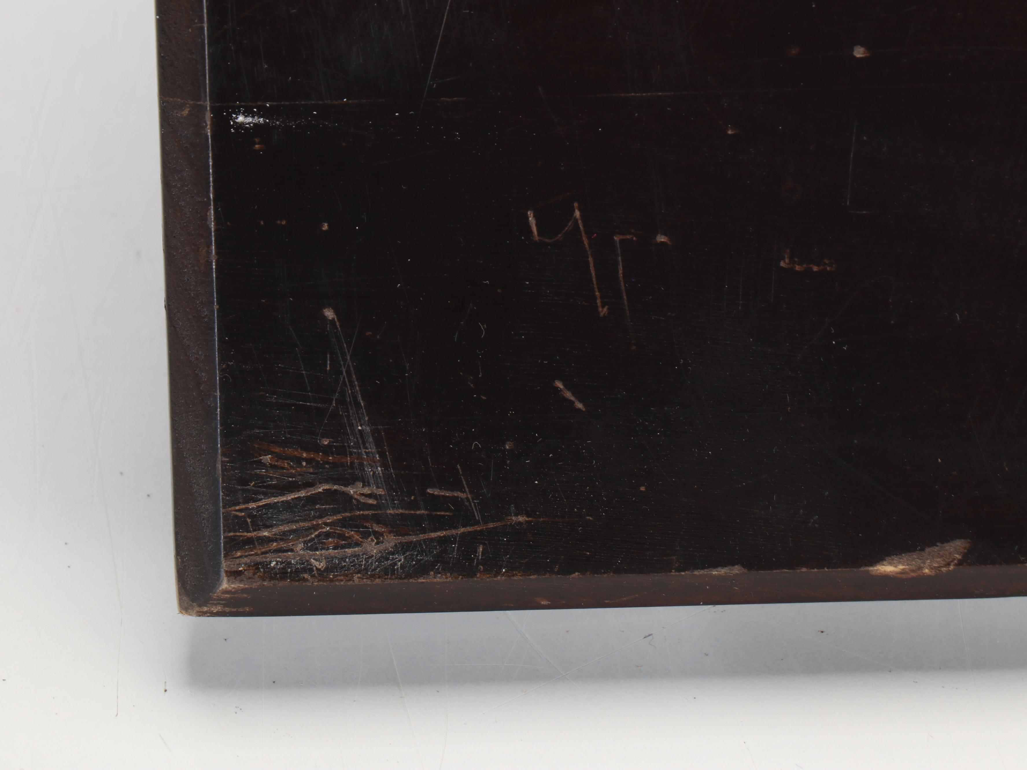 Needlepoint Floral Footrest, Wood Stool, and Wooden Shelf