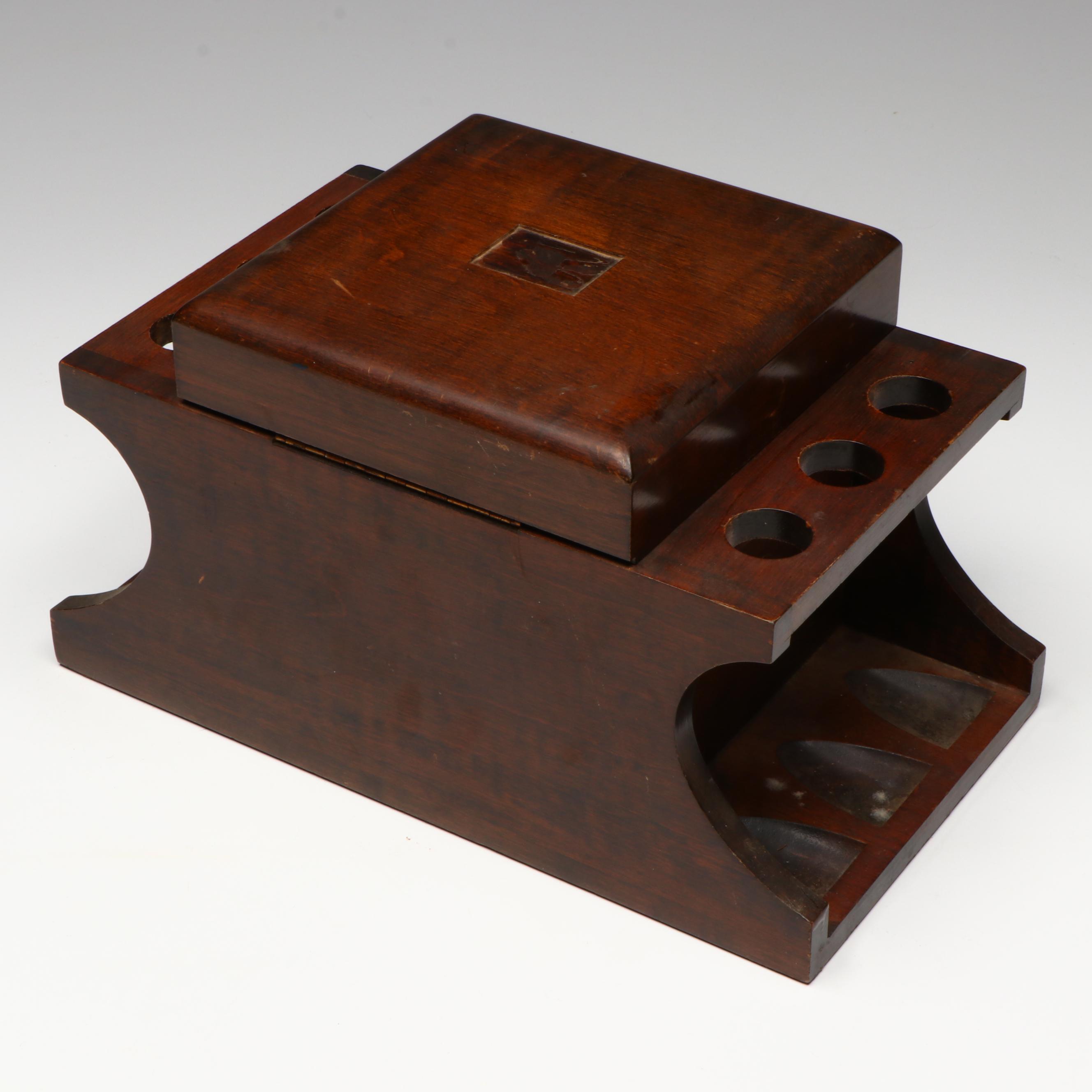 Humidor with Cigar Slots, Ceramic Decanter Set, Boot Glass and Horsehair Pin