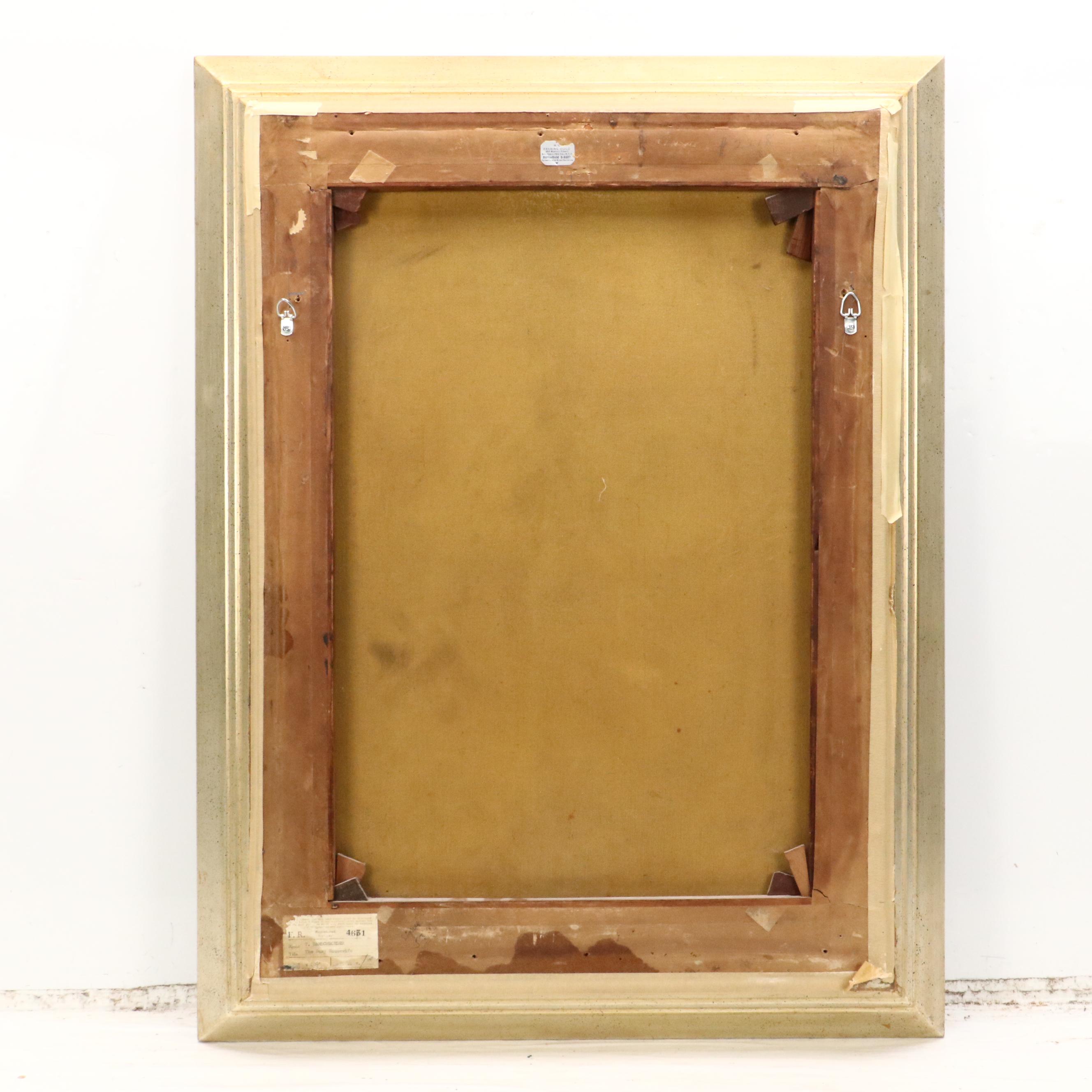 Jan J. M. Damschroder Dutch School Painting "The Busy Housewife," 19th Century